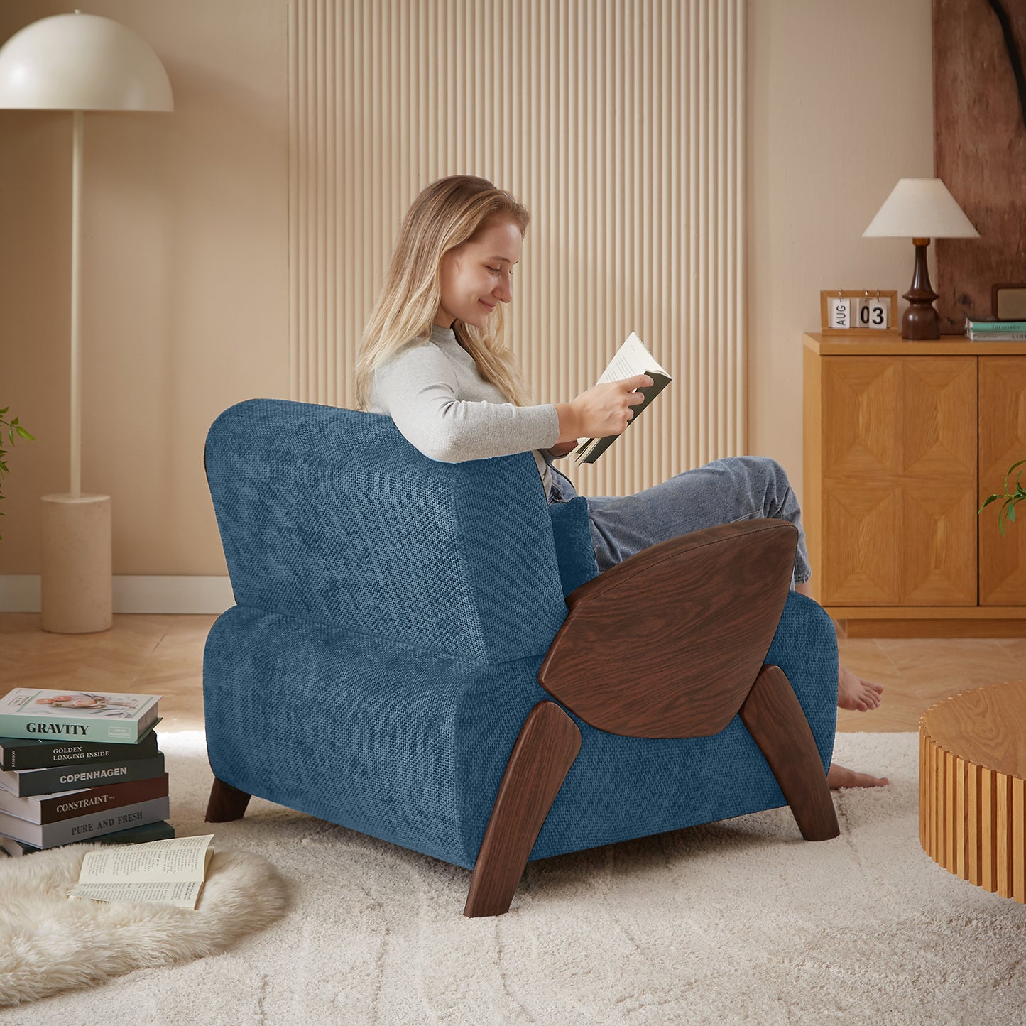 Accent Armchair with Plush Cushioning, Comfortable Armrests