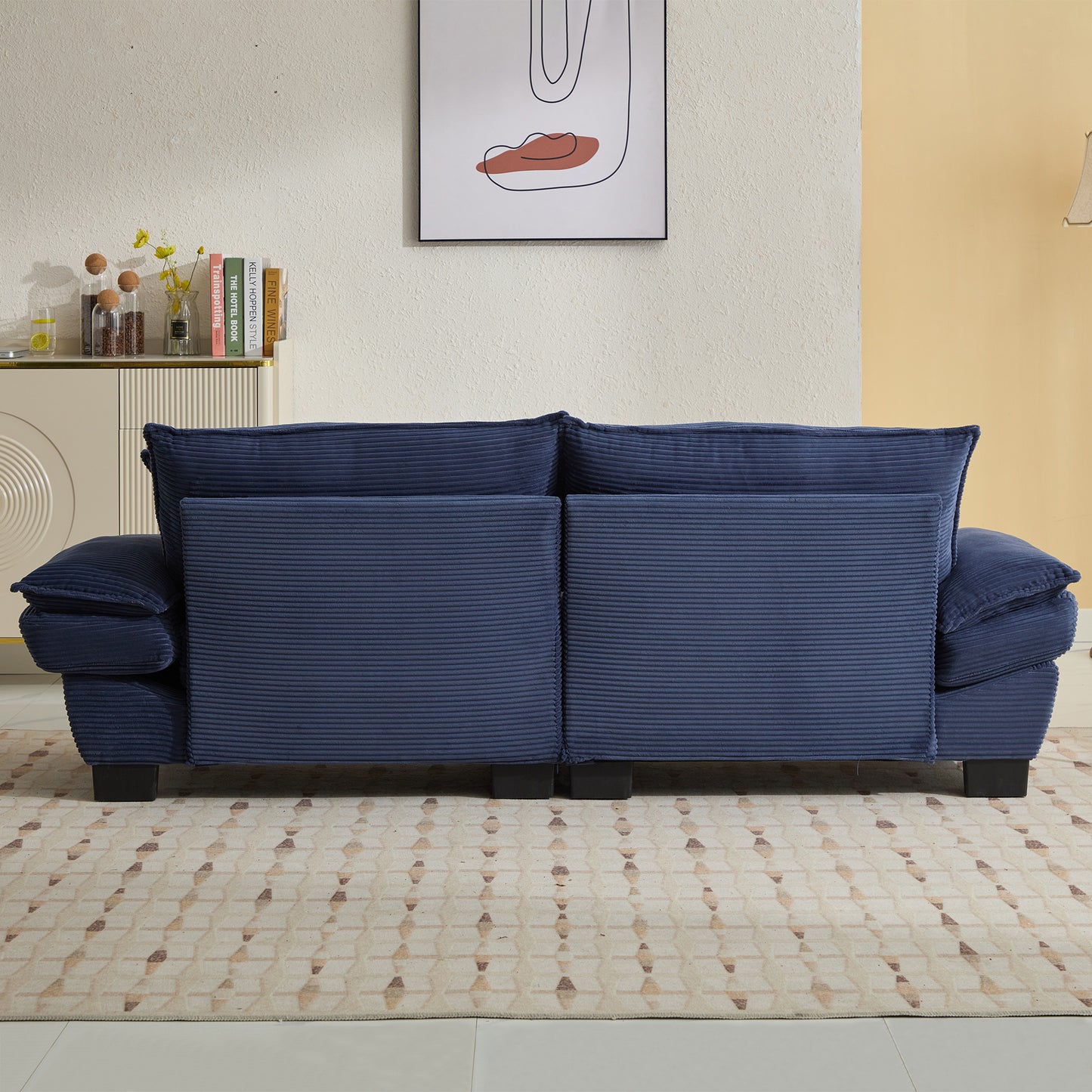 Corduroy Sofa Sleeper Loveseat - Comfy, Deep Seat 5 Colors