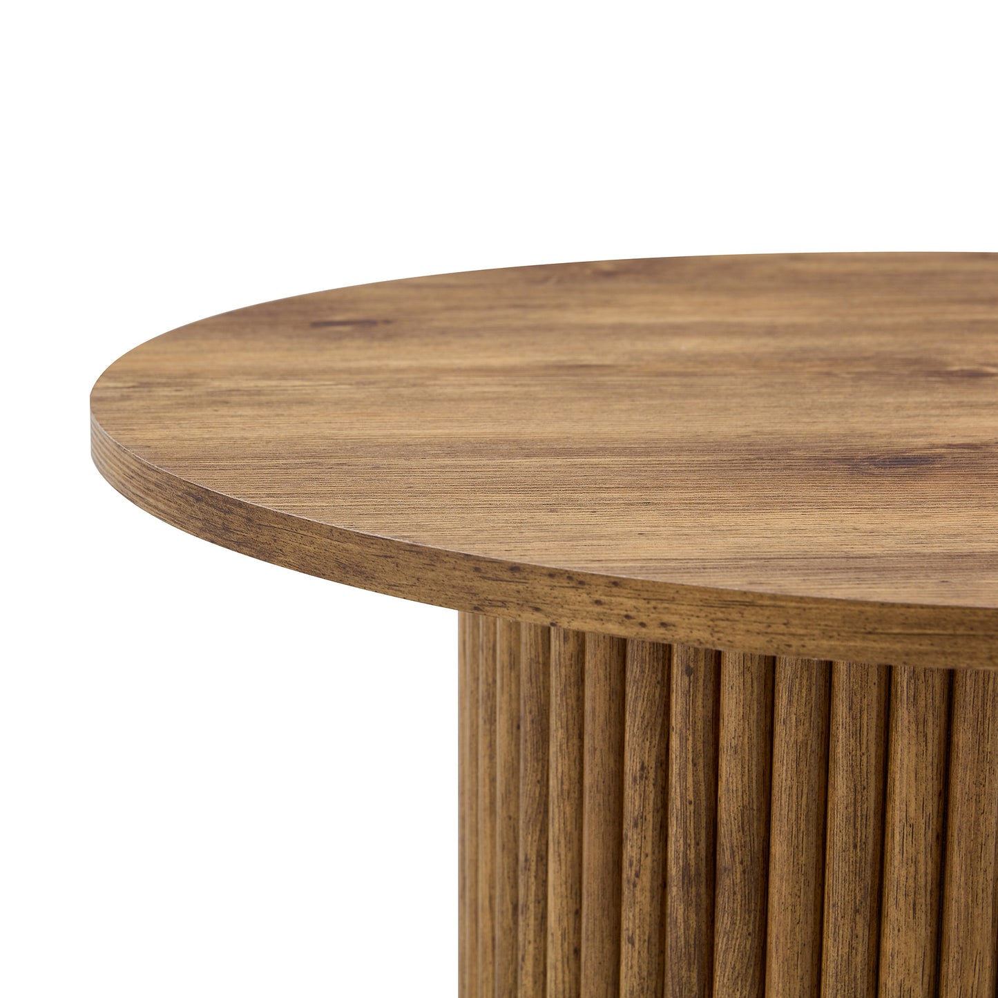 Modern Circular Coffee Table in MDF with 27.5 - Inch Diameter and Cylindrical Legs: A Home Decor Focal Point