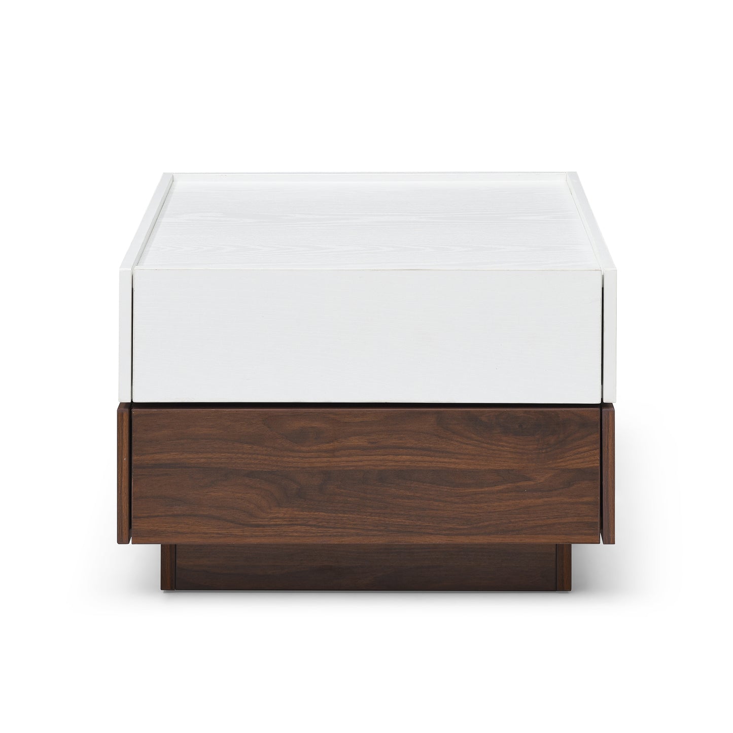 Square Coffee Table with Rotating Top and 2 Drawers