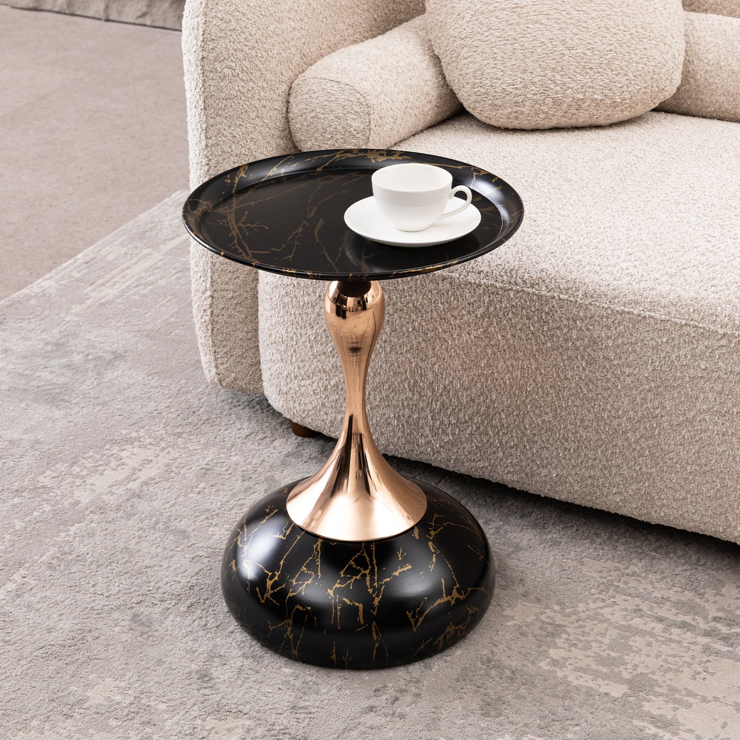 Mermaid Tail End Coffee Table Round Side Table