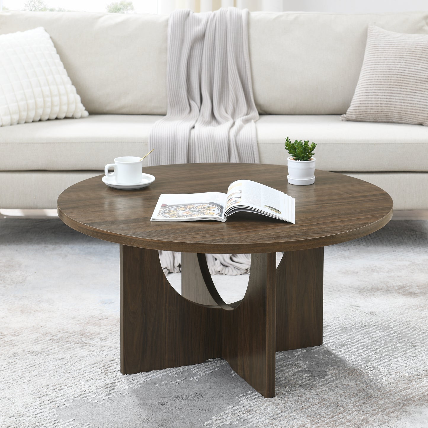 Modern minimalist Nordic style  coffee table and size table