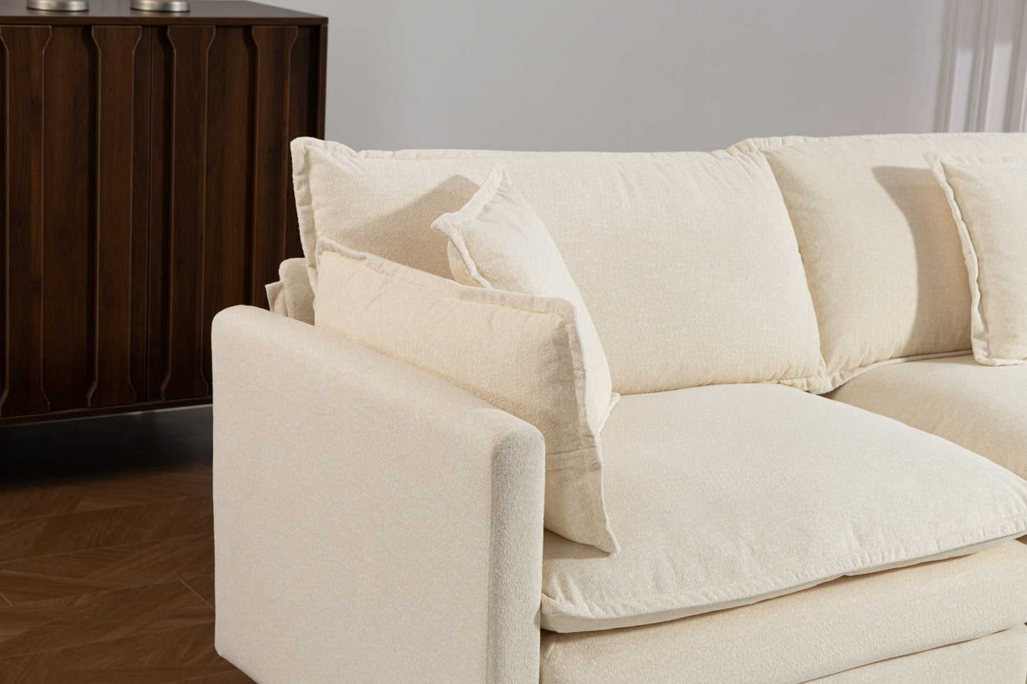 Modern Modular Chenille Sectional Sofa – 2-Seat / 3-Seat+Ottoman / 4-Seat+2Ottoman