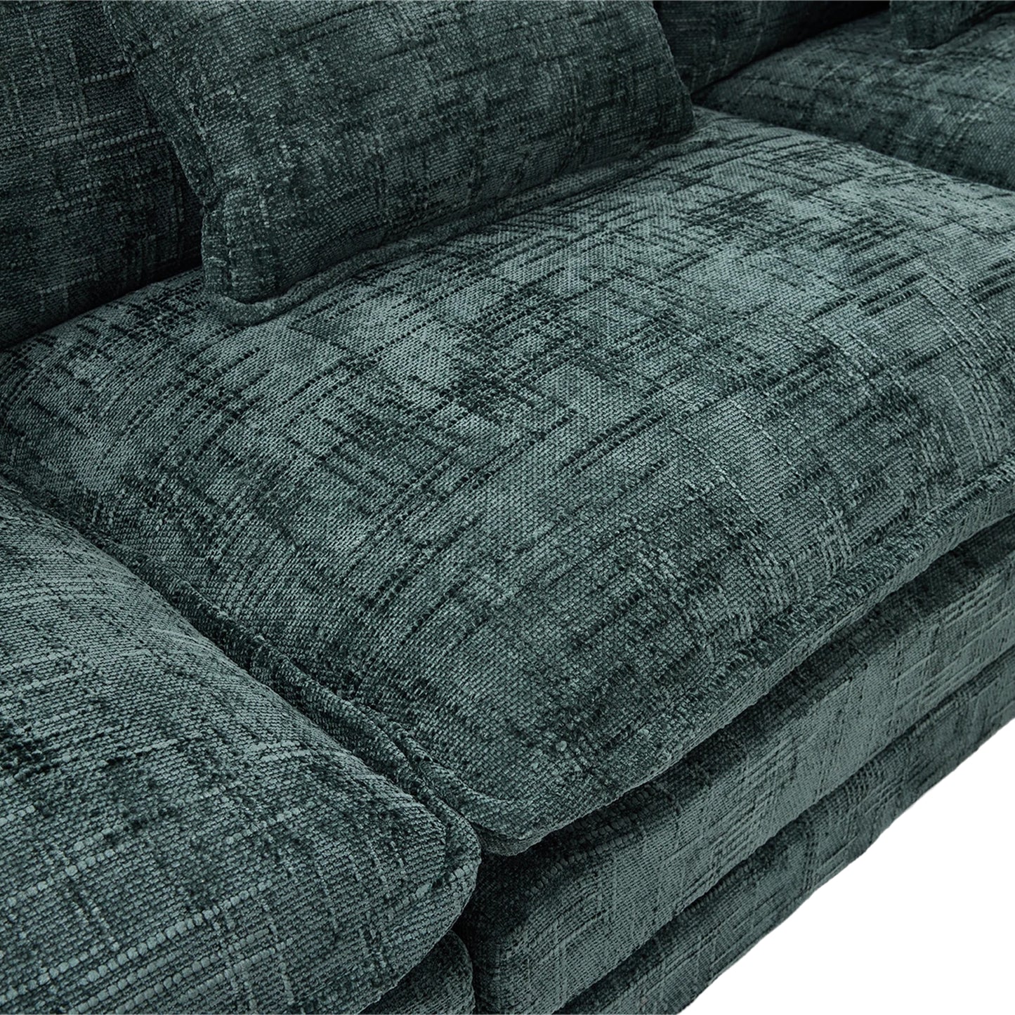 Modern Chenille L Shaped Couch, Comfy Boucle Modular Sofa Sleeper with Movable Storage Ottoman, Phone Holder, USB Charging Port