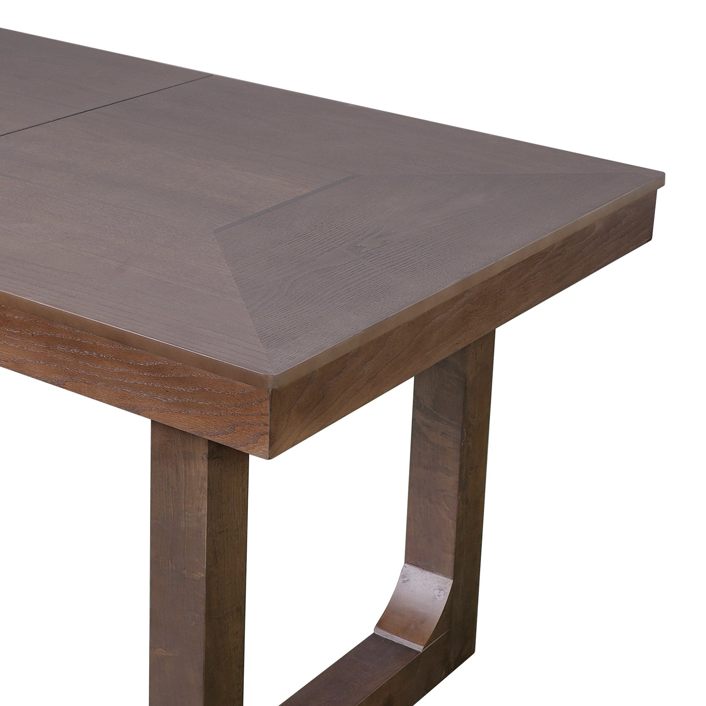 Extendable Farmhouse Wooden Kitchen Table: Removable Leaf, Seats 4 - 8