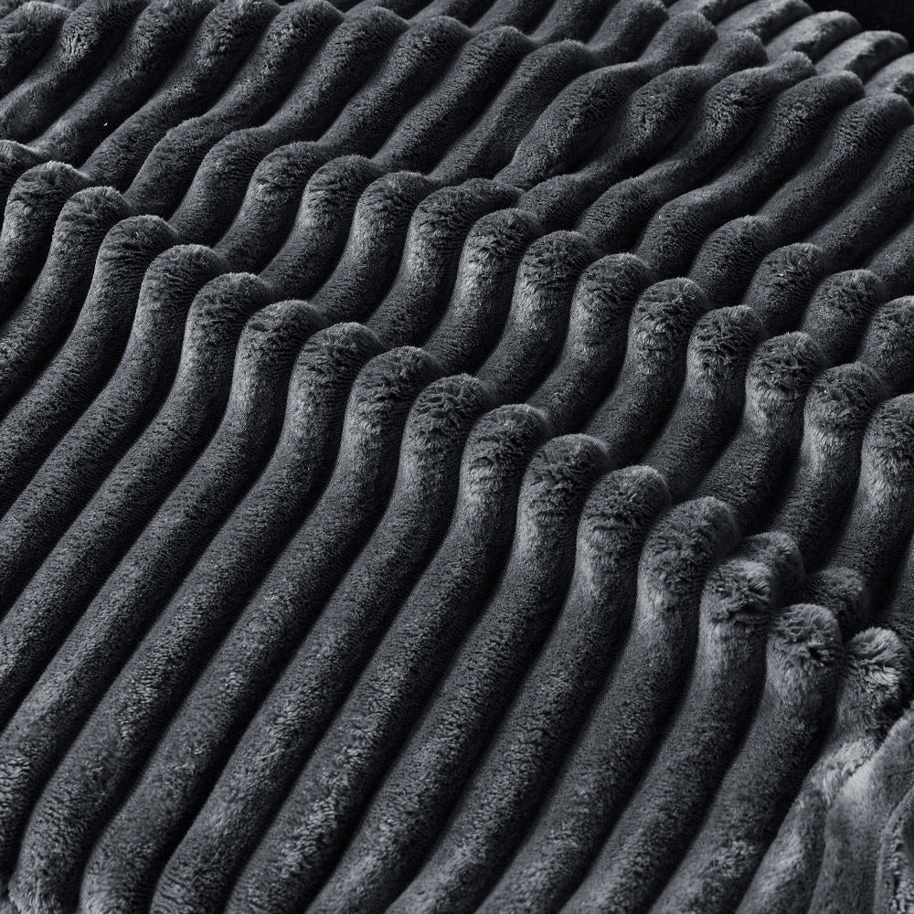 Plush Corduroy Loveseat Sofa  With Square Storage Armrest USB port