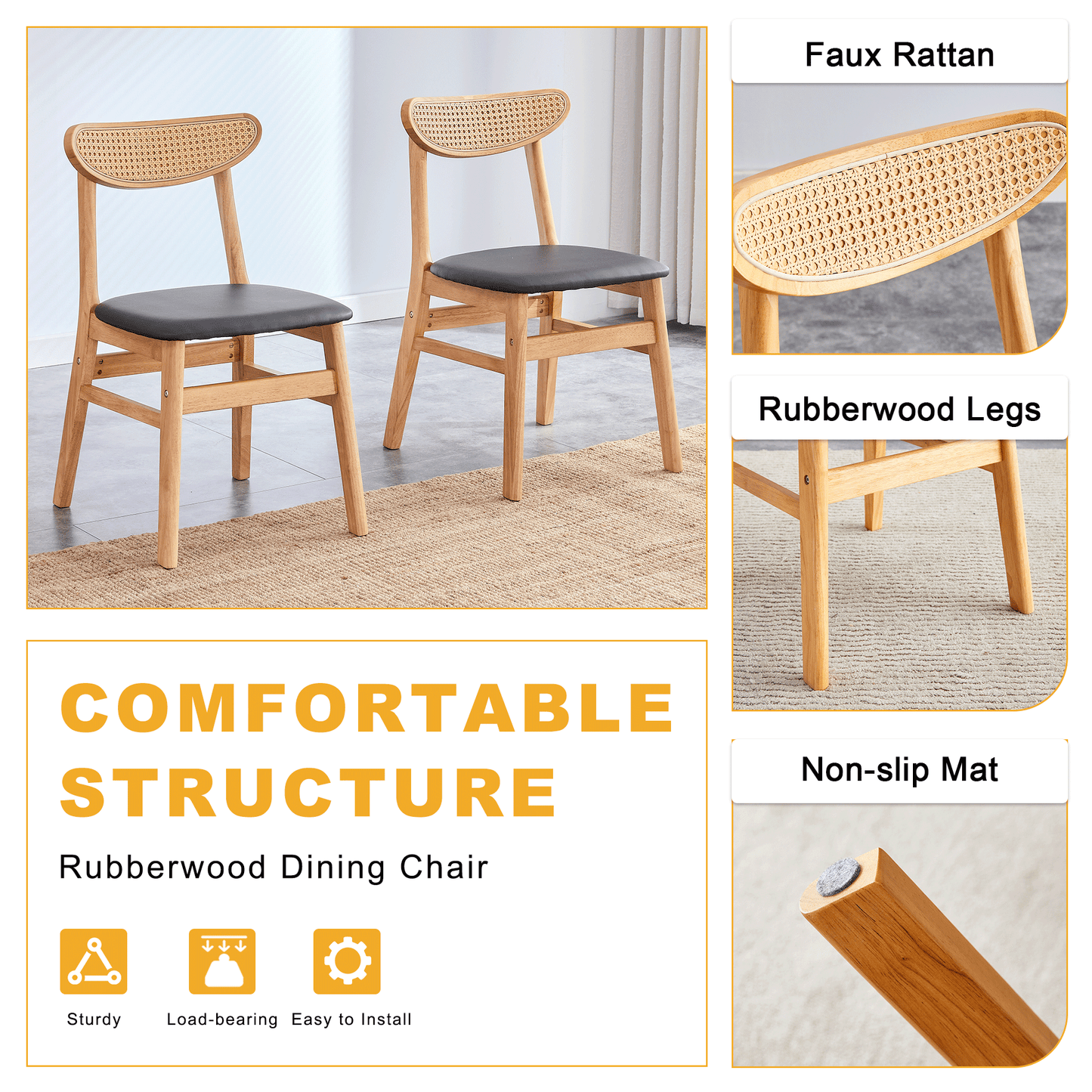 42 inch diameter solid wood round dining table,Table and chair set