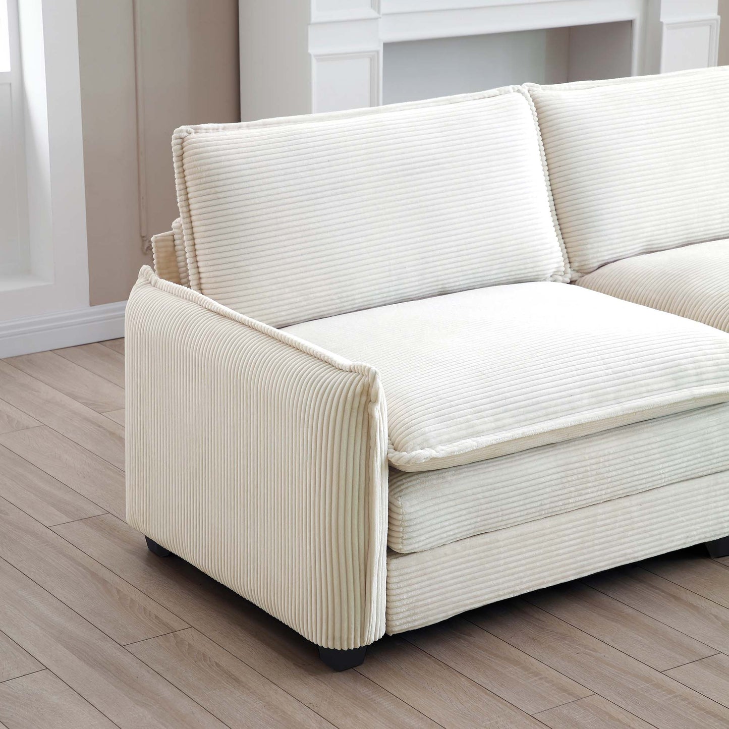 Comfortable Single Deep Seat Sofa And 2 Seats Sofa With Pillow