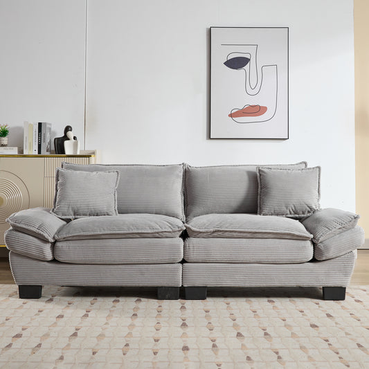 Corduroy Sofa Sleeper Loveseat - Comfy, Deep Seat 5 Colors