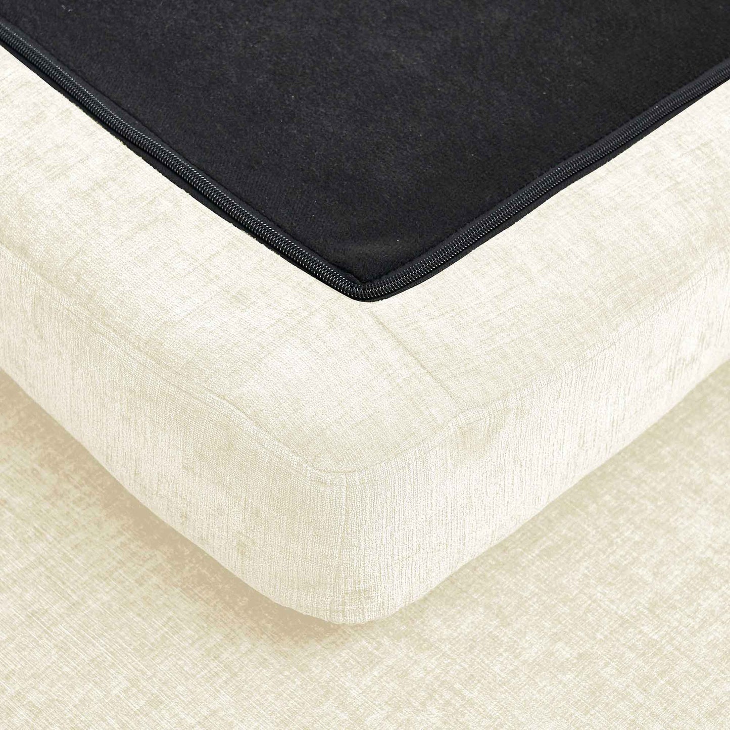 Chenille 3 Seat L-Shape Sectional Sofa with Storage Chaise