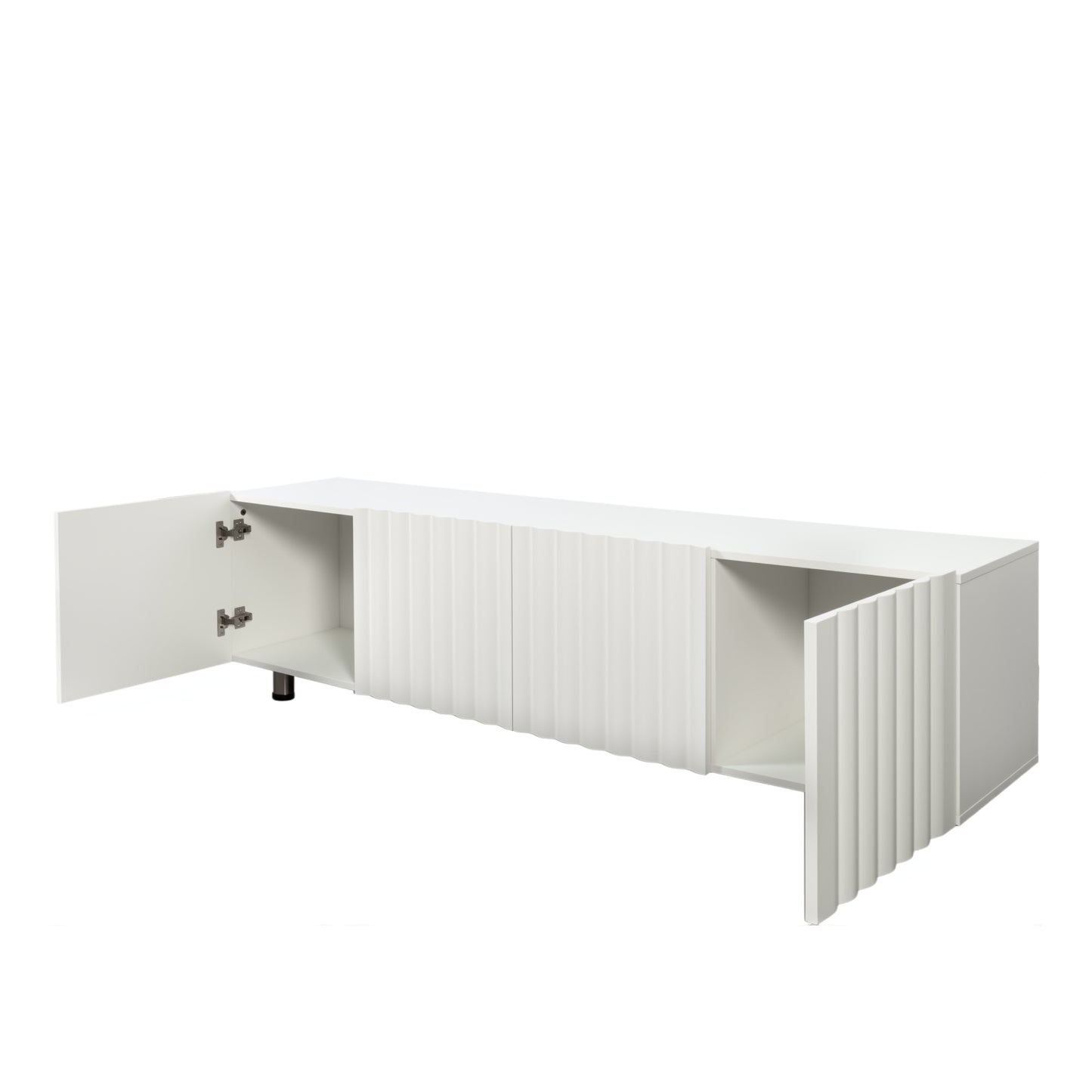 Modern TV Stand for Living Room, Entertainment Center with Storage & 2 Drawers