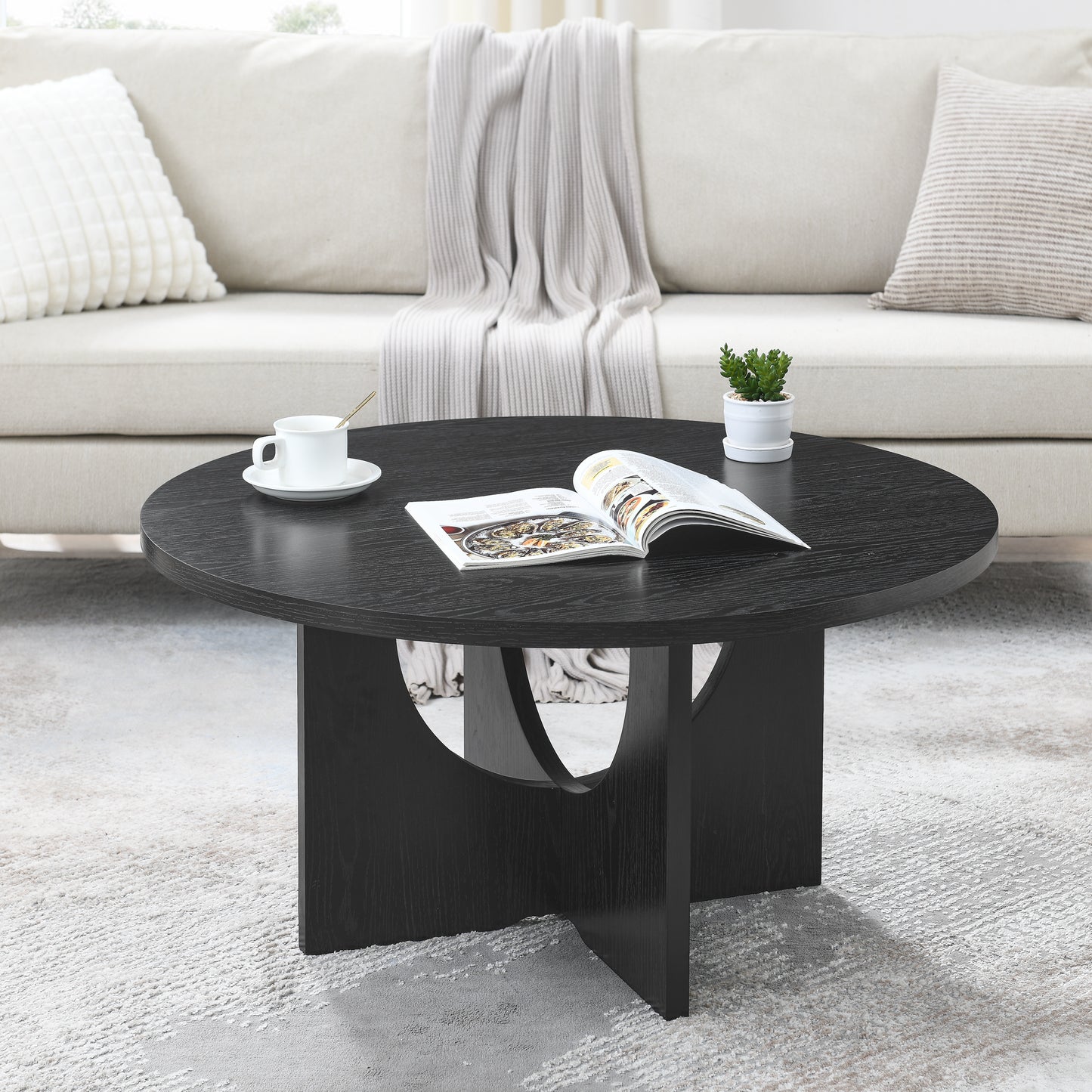 Modern minimalist Nordic style  coffee table and size table