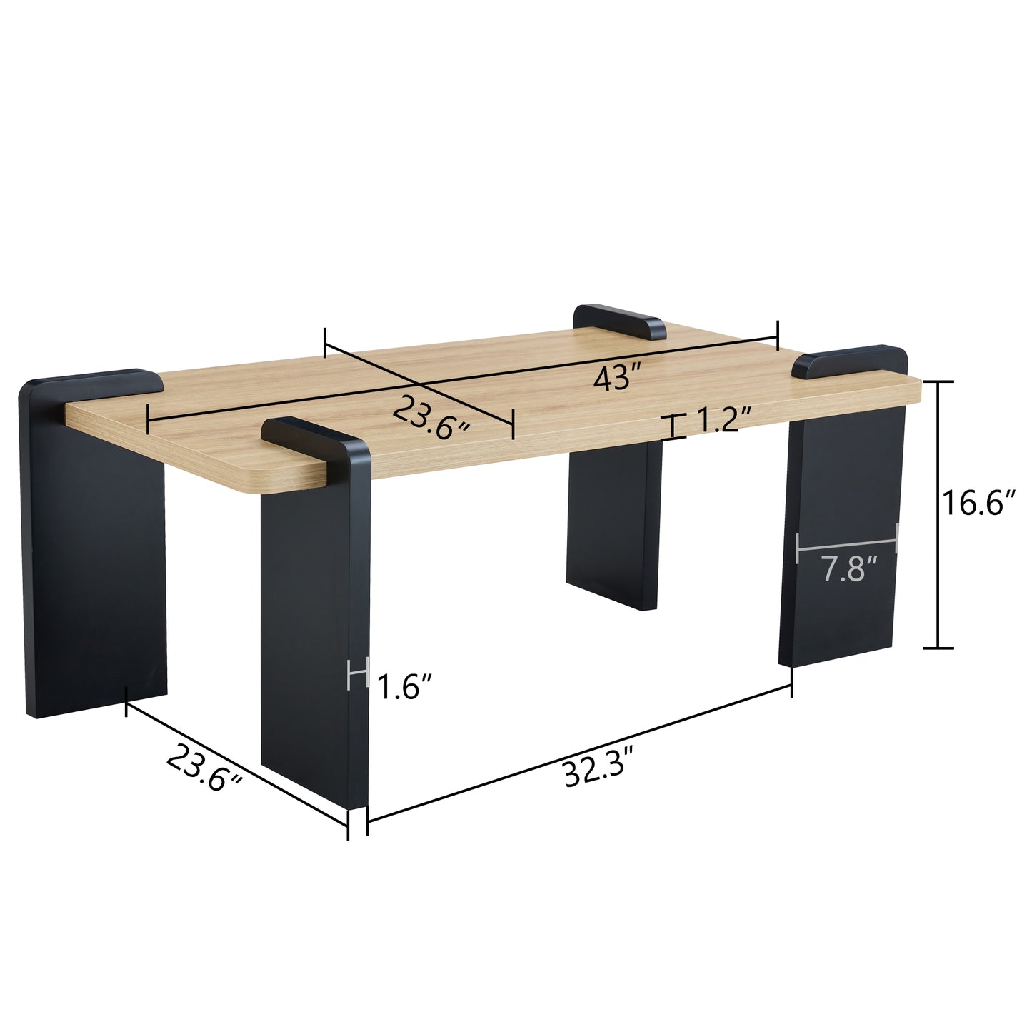 MDF coffee table, suitable for modern minimalist living rooms and leisure areas