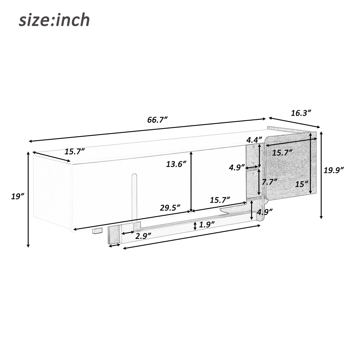 TV Stand and Coffee Table Set of 2