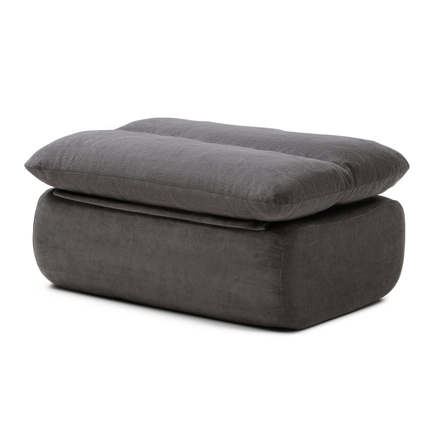 Bean Bag Chair with Ottoman – Big Chaise Lounge Chair for Adults, Tufted Upholstered Lazy Sofa for Living Room (Grey/Yellow/Green)