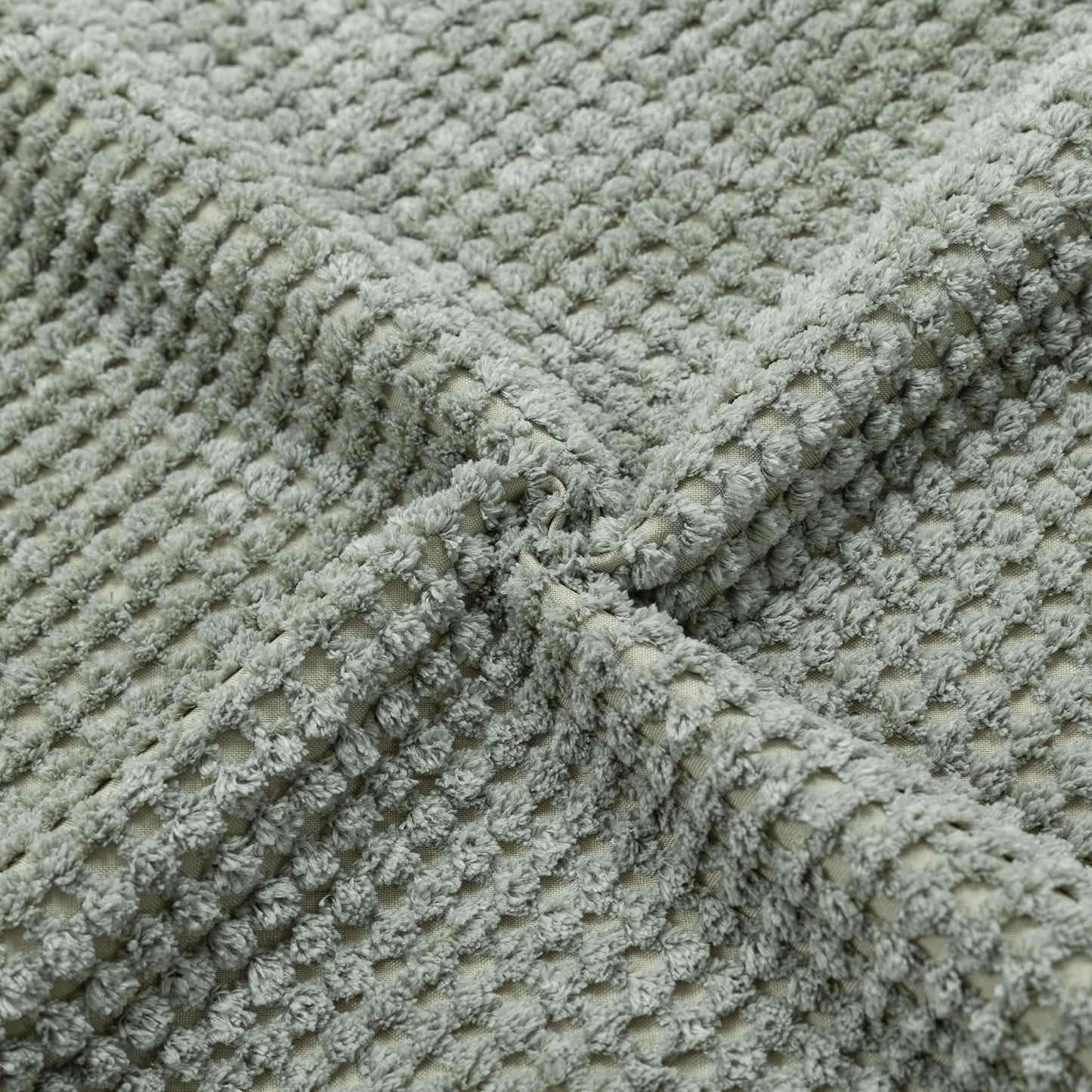 Modular 3-4 Seat Sectional Sofa – All-Foam Deep-Seat Couch with Plush Textured Chenille (Light Green)