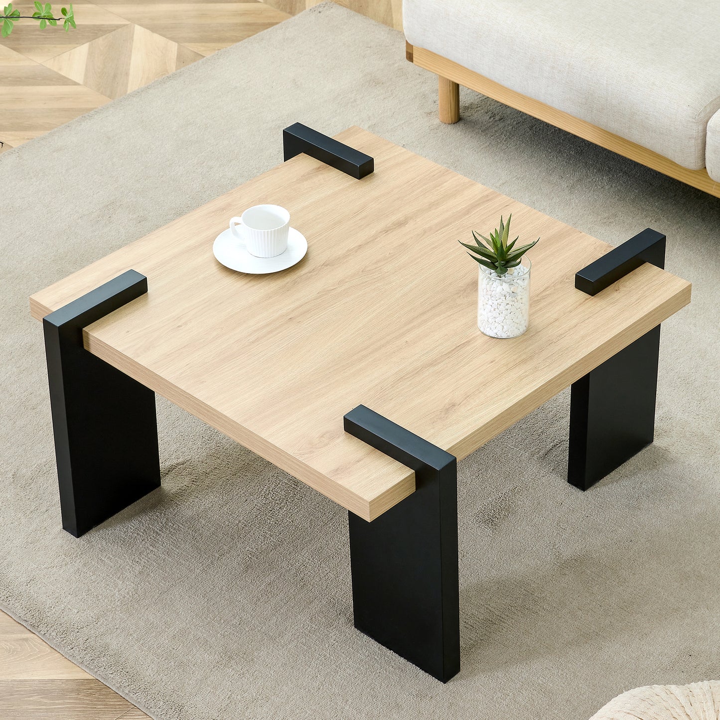 MDF coffee table, suitable for modern minimalist living rooms and leisure areas