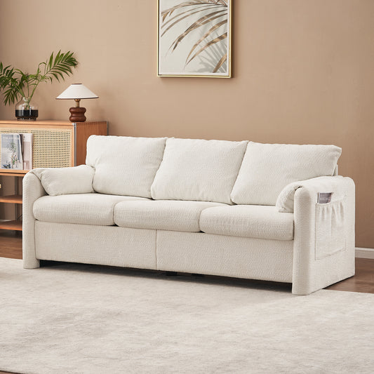 Modern Accent Chair Single Seater，Loveseat Sofa 2-Seater， 3-Seater Sofa 77" Chenille Couch