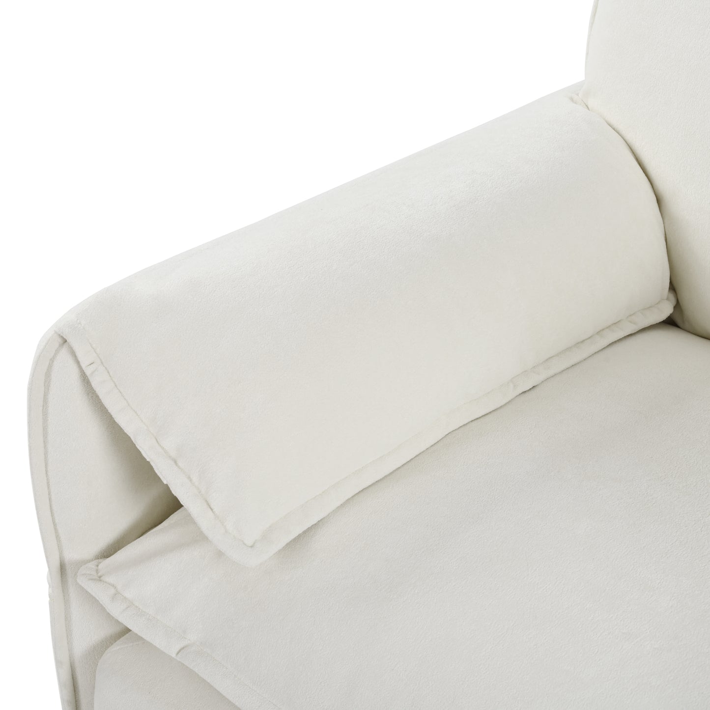 Deep Seat Sectional Sofa Cloud Couch with Ottoman