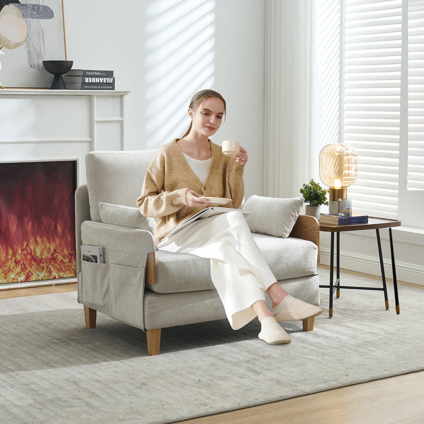 3 - Pillow Foldable Sofa Bed Recliner: 3 - in - 1 Convertible, Mid - Century Modern, Small Space - Friendly