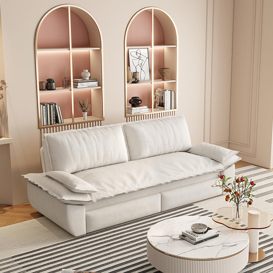 Queen Pull Out Sofa Bed,3-in-1 Convertible Sleeper Sofa,Multi-Functional Velvet Loveseat Bed