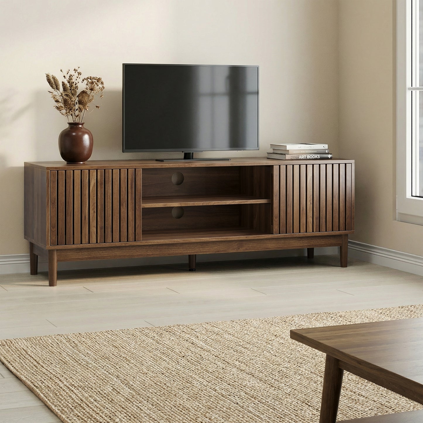 Mid-century modern style TV stand (suitable for 55/65-inch TVs)