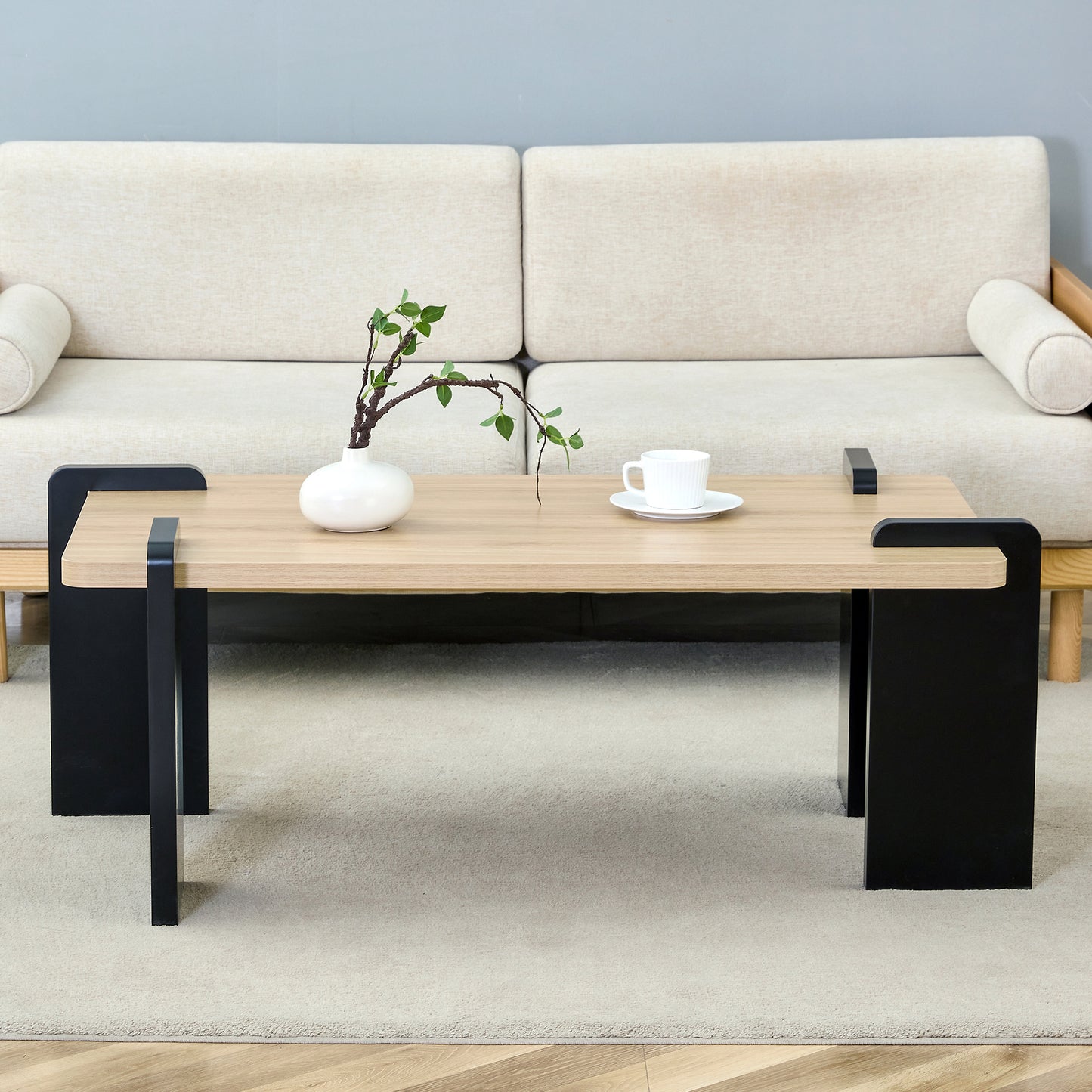 MDF coffee table, suitable for modern minimalist living rooms and leisure areas