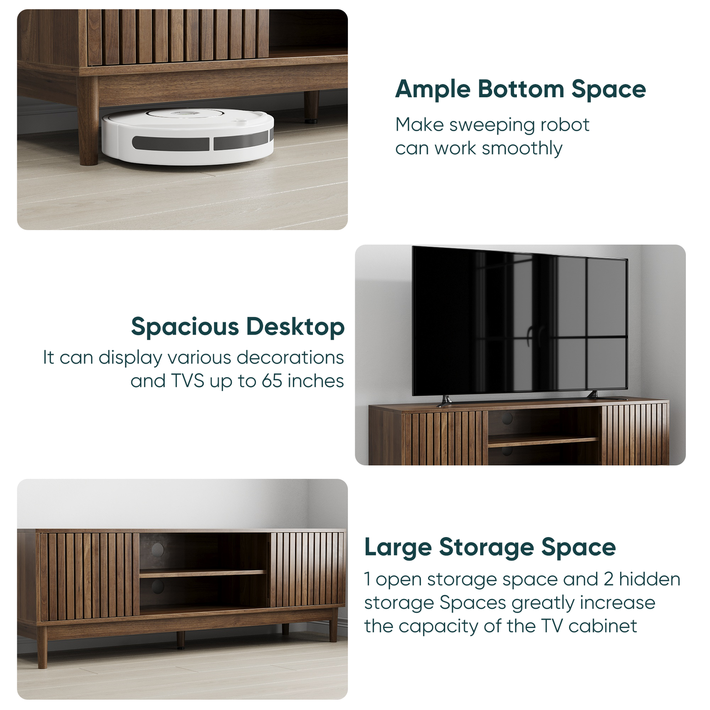 Mid-century modern style TV stand (suitable for 55/65-inch TVs)