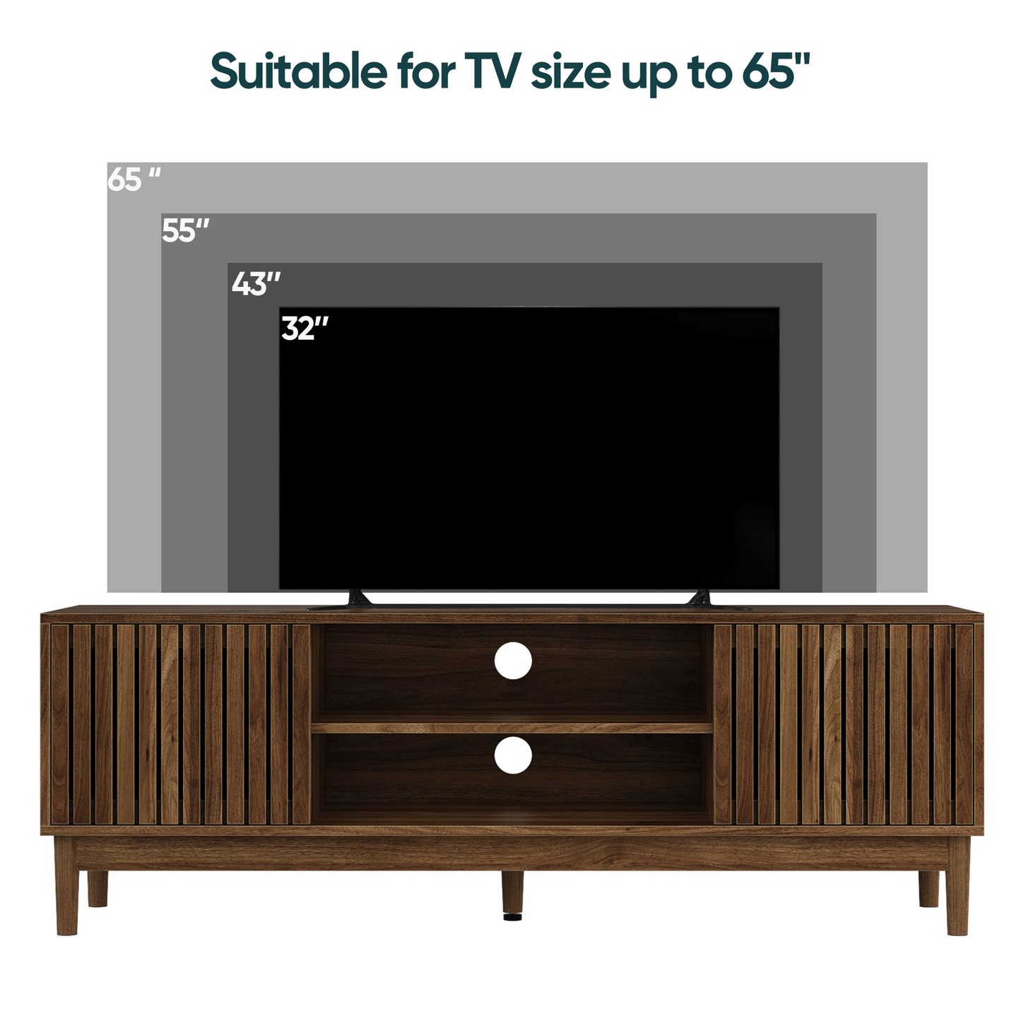 Mid-century modern style TV stand (suitable for 55/65-inch TVs)