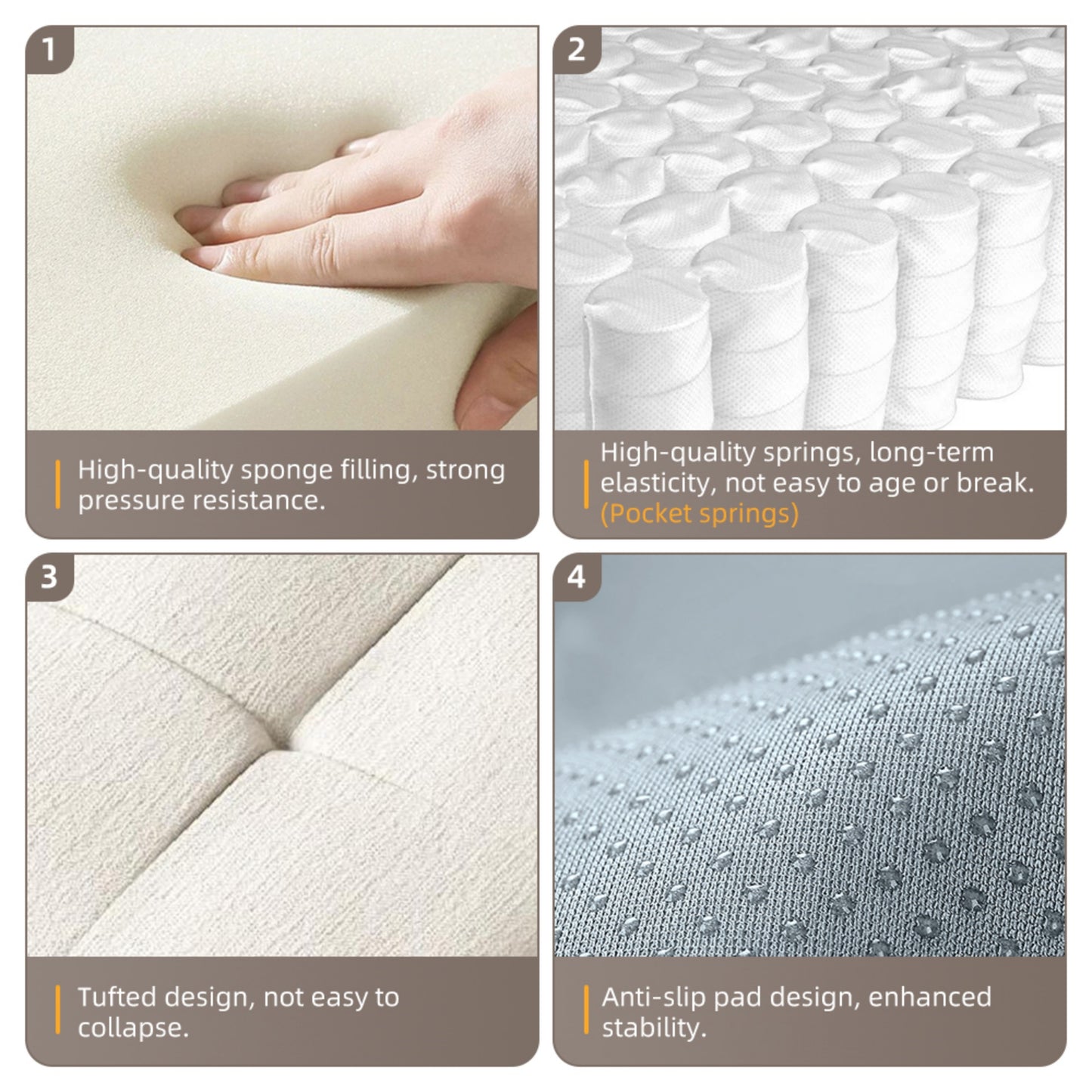 Modular Sectional Sofa with 2 chaise lounge and 2 armrest,Sparkling Chenille Fabric Soft Cushion Sofa with 4 Pillows