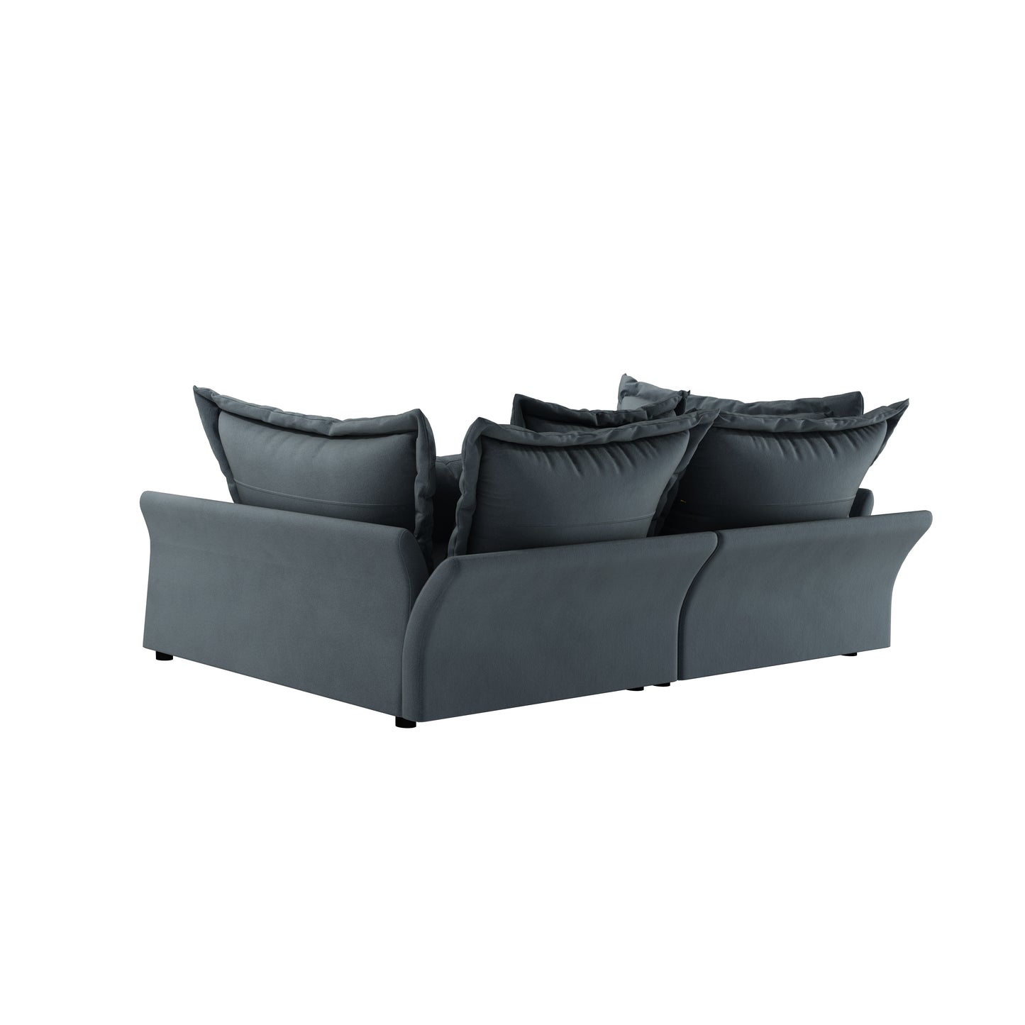 Comfy Upholstered Deep Seat Couches with Multiple Large Soft Pillows