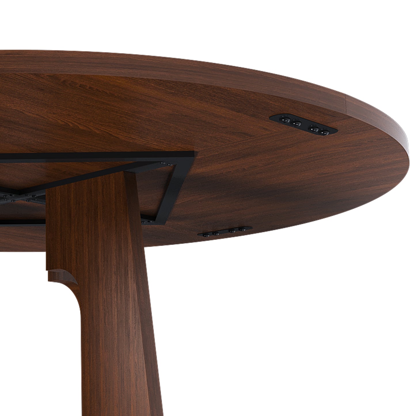 Round Dining Table, MDF Circle Table with Wood Grain Finish, Easy Assembly