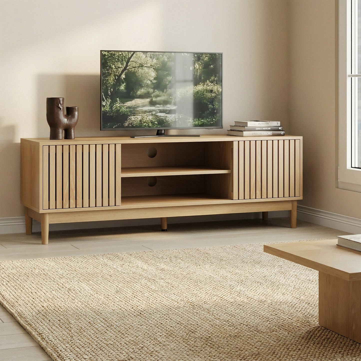 Mid-century modern style TV stand (suitable for 55/65-inch TVs)
