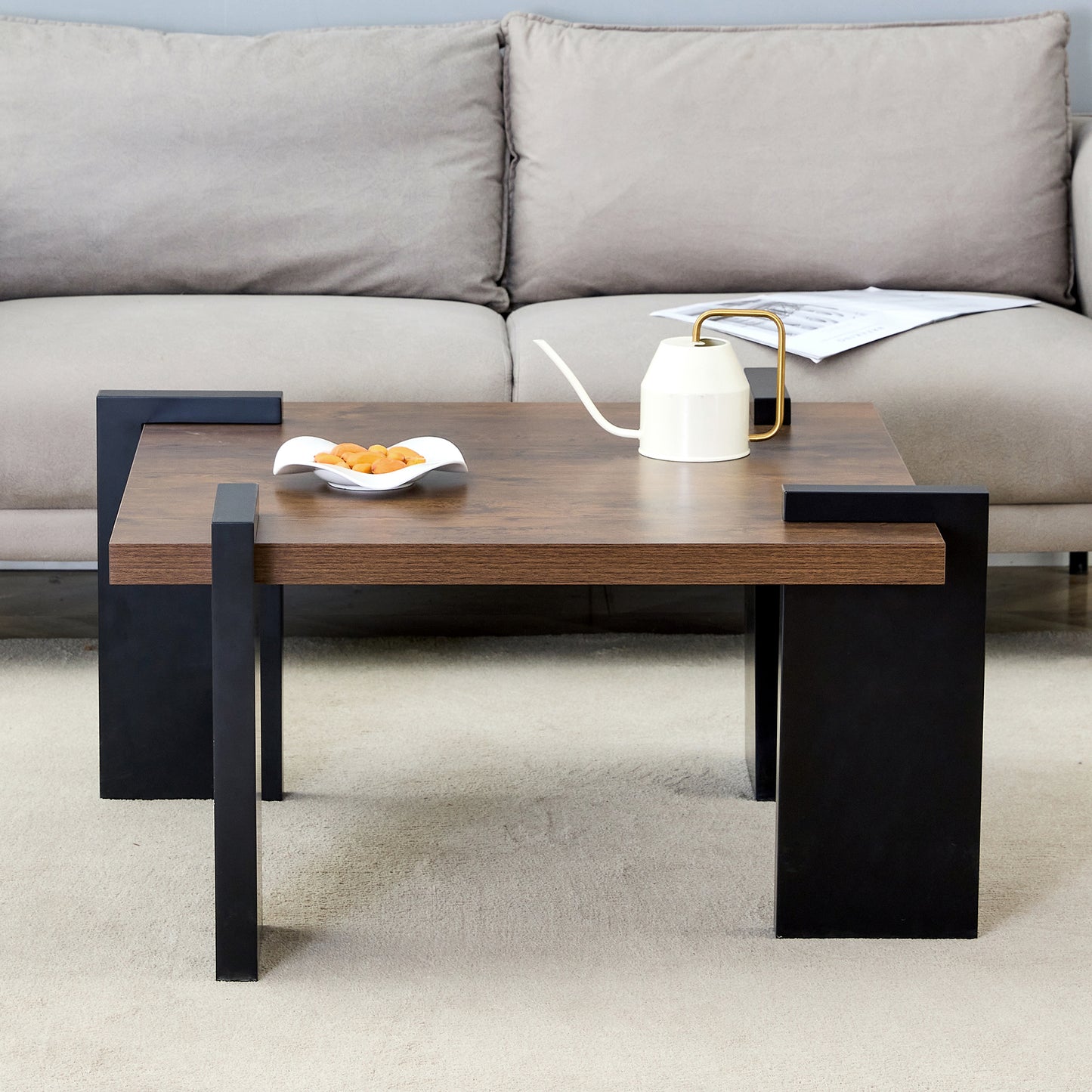 MDF coffee table, suitable for modern minimalist living rooms and leisure areas
