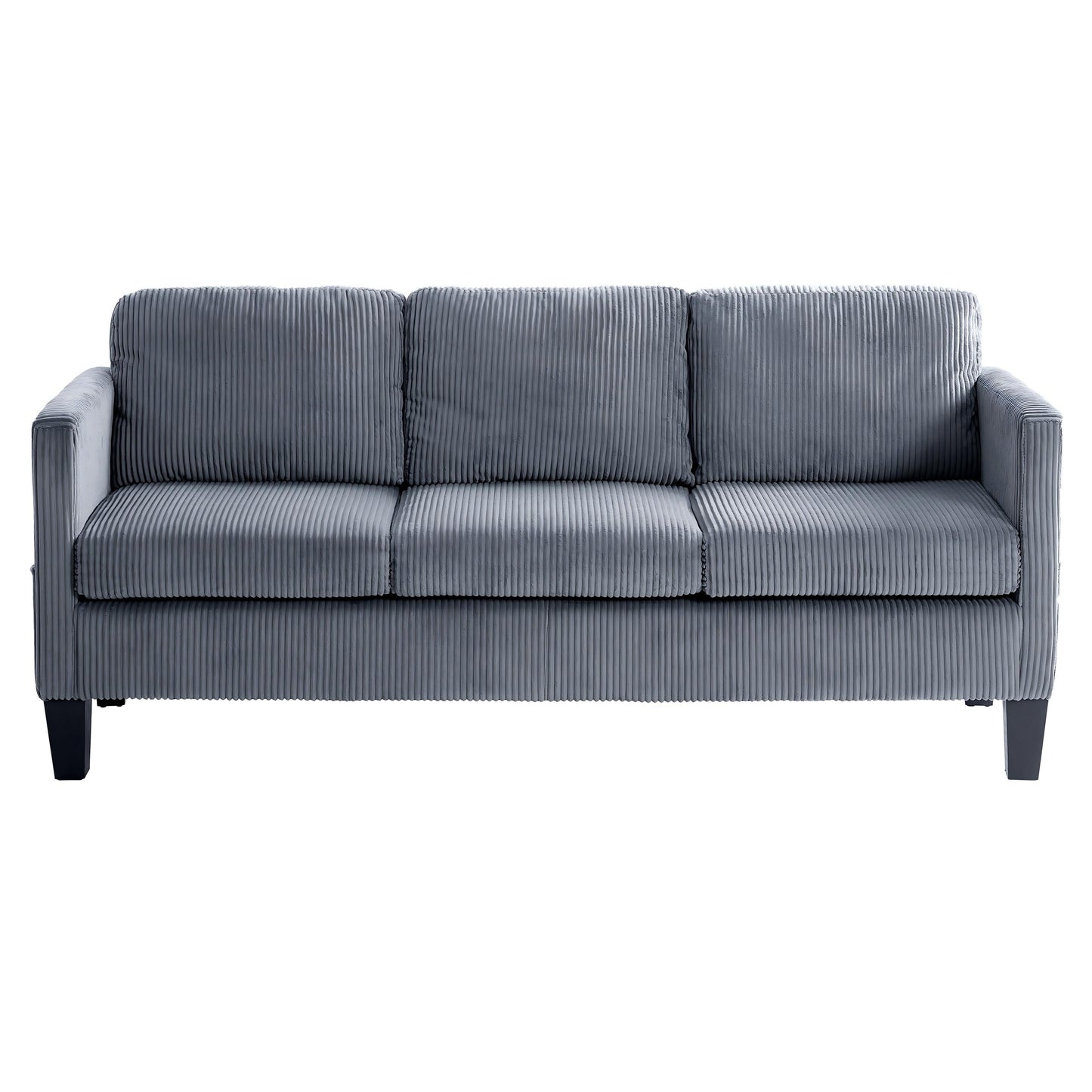 Padded Corduroy L-Shaped Sofa for Living Rooms, Apartment