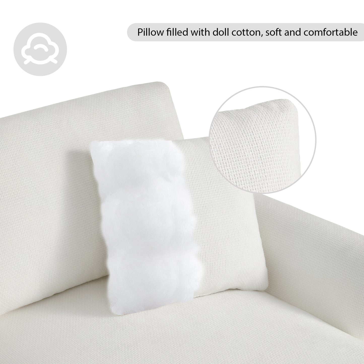 119'' Modern Oversized L - shaped Sectional Sofa: Ideal for Living Room, Apartment & Office - 5 - Seat Chenille with Chaise & 2 Free Pillows Light Gray