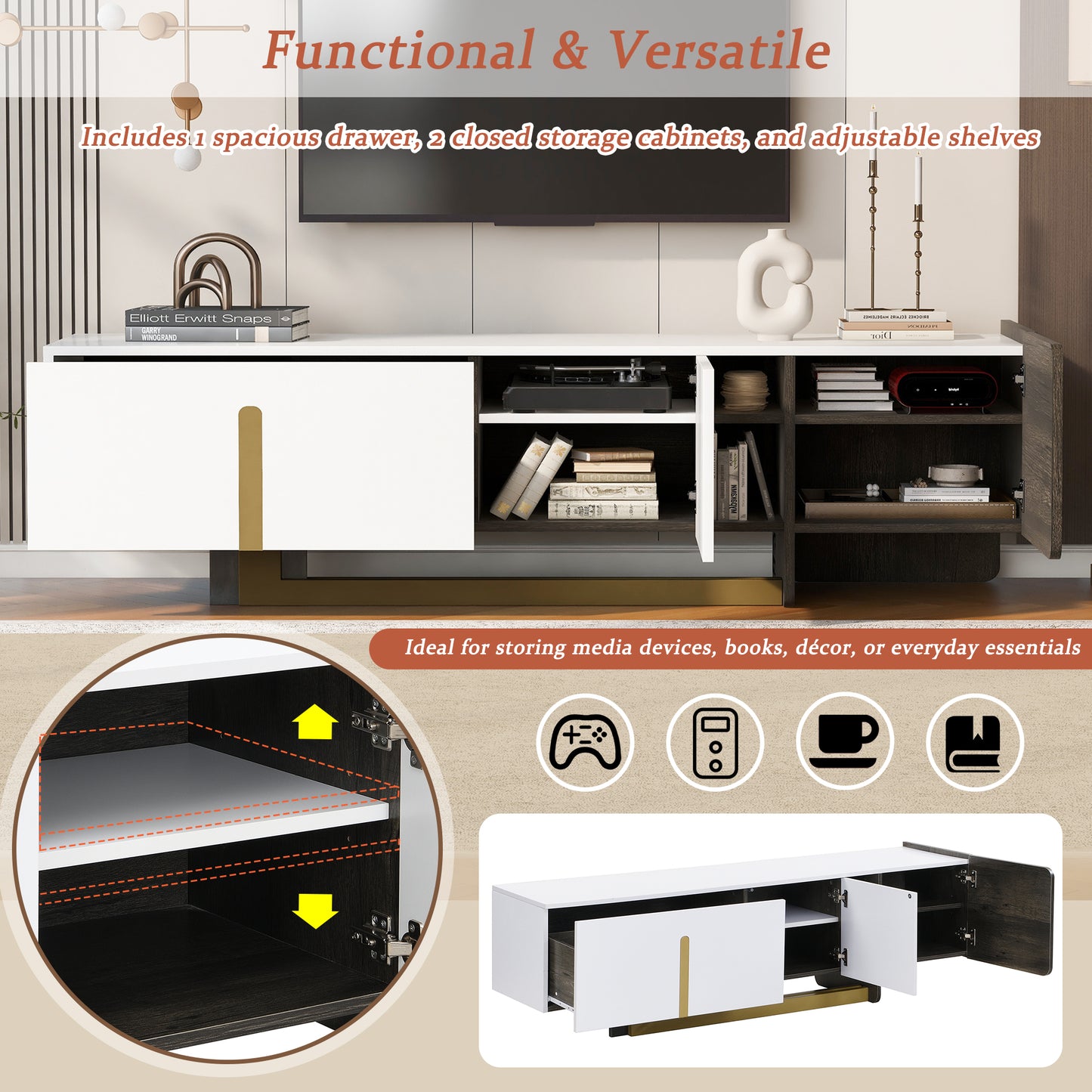 TV Stand and Coffee Table Set of 2