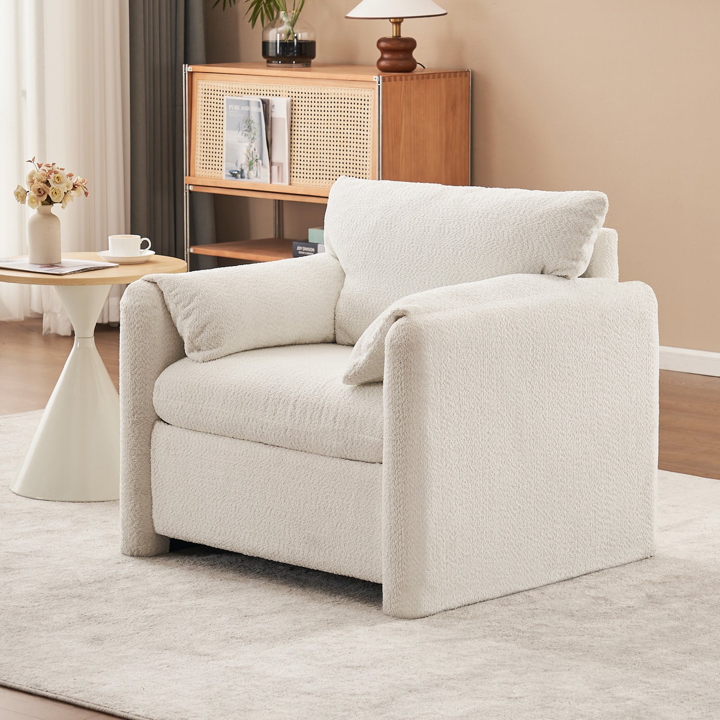 Modern Accent Chair Single Seater，Loveseat Sofa 2-Seater， 3-Seater Sofa 77" Chenille Couch