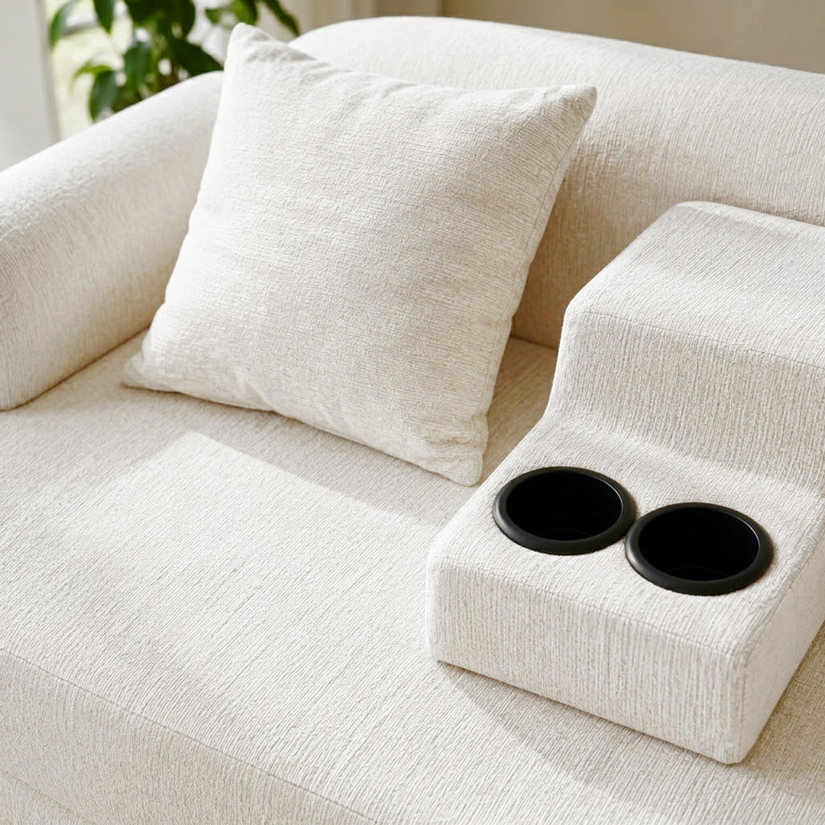 2-in-1 Convertible Sleeper Sofa Bed with Cup Holders