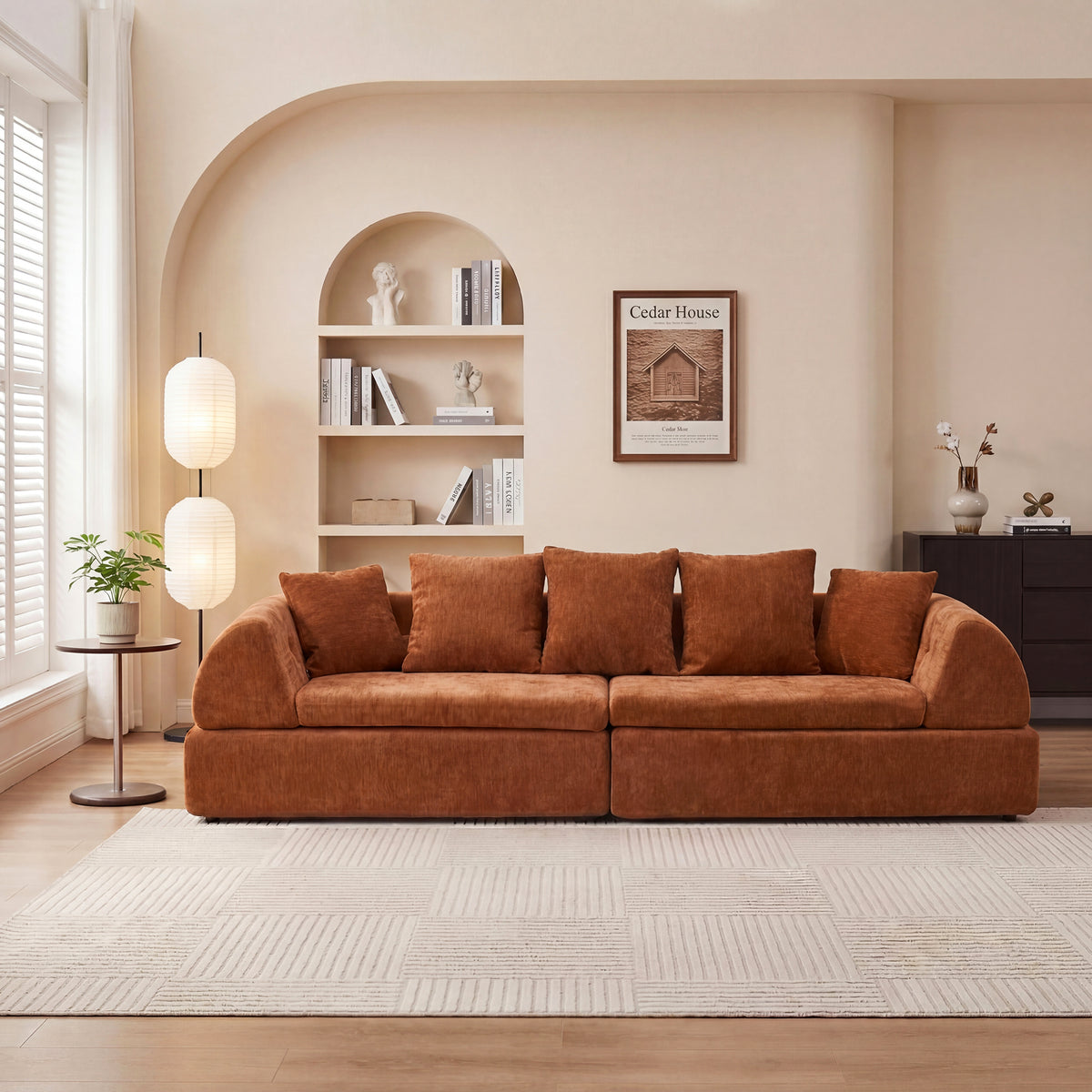 Cloud Modular Sectional Sofa – Boneless Couch, Deep Fluffy Seat, No Assembly Required