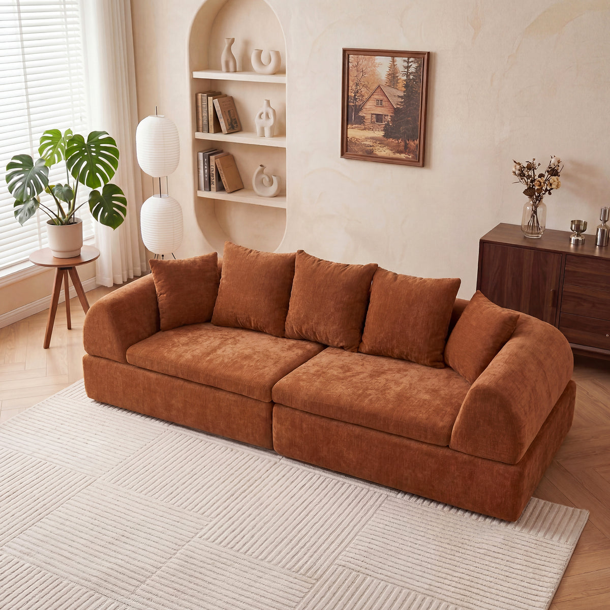 Cloud Modular Sectional Sofa – Boneless Couch, Deep Fluffy Seat, No Assembly Required