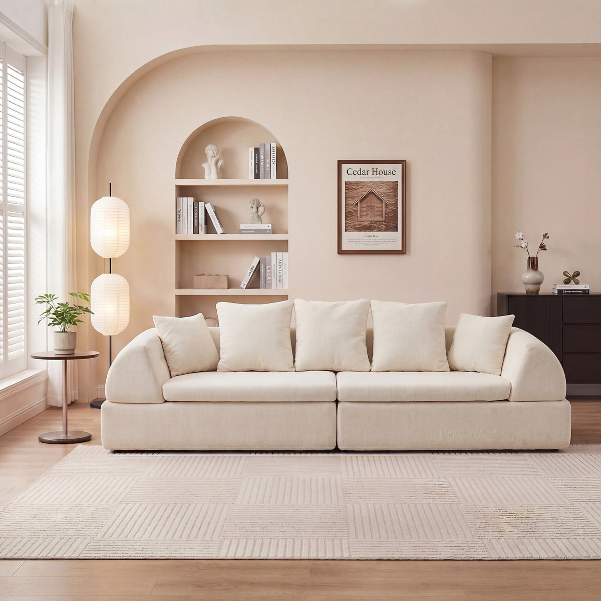 Cloud Modular Sectional Sofa – Boneless Couch, Deep Fluffy Seat, No Assembly Required