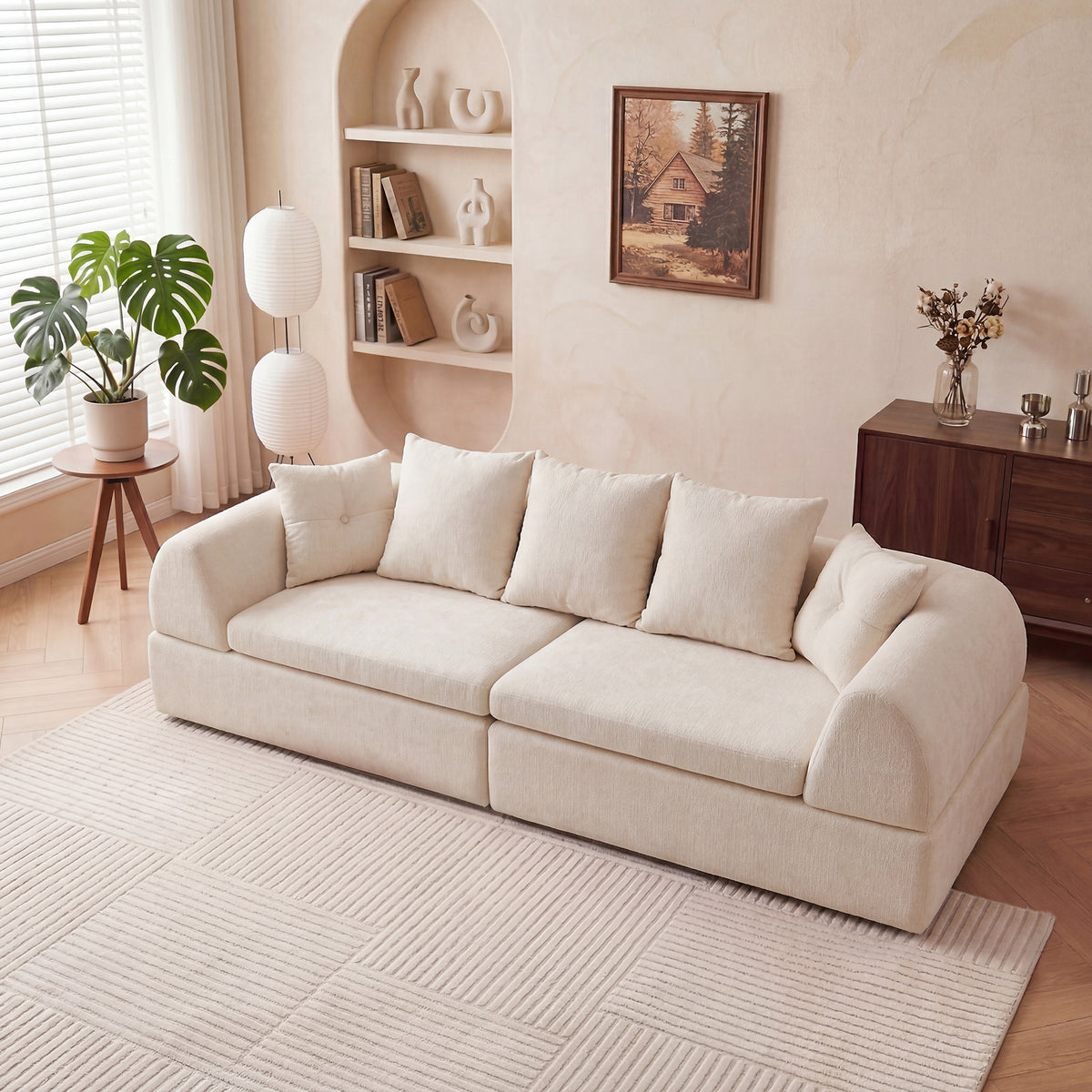 Cloud Modular Sectional Sofa – Boneless Couch, Deep Fluffy Seat, No Assembly Required