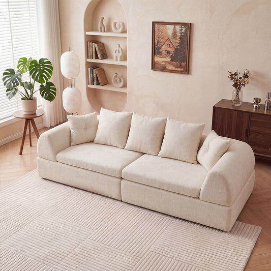Cloud Modular Sectional Sofa – Boneless Couch, Deep Fluffy Seat, No Assembly Required