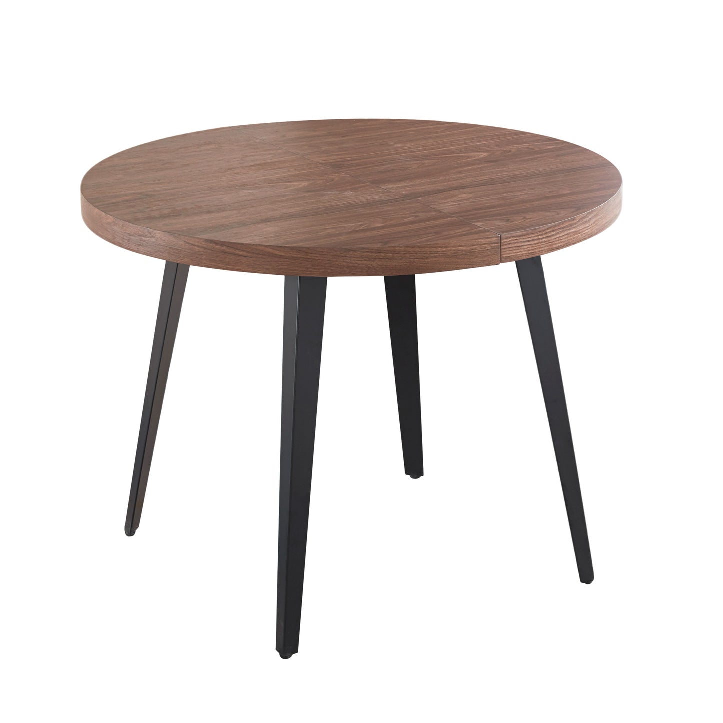 Extendable Dining Table – Metal Leg, MDF Top | Space-Saving Expandable Table for Home &amp; Office (Oak/Walnut/Black)