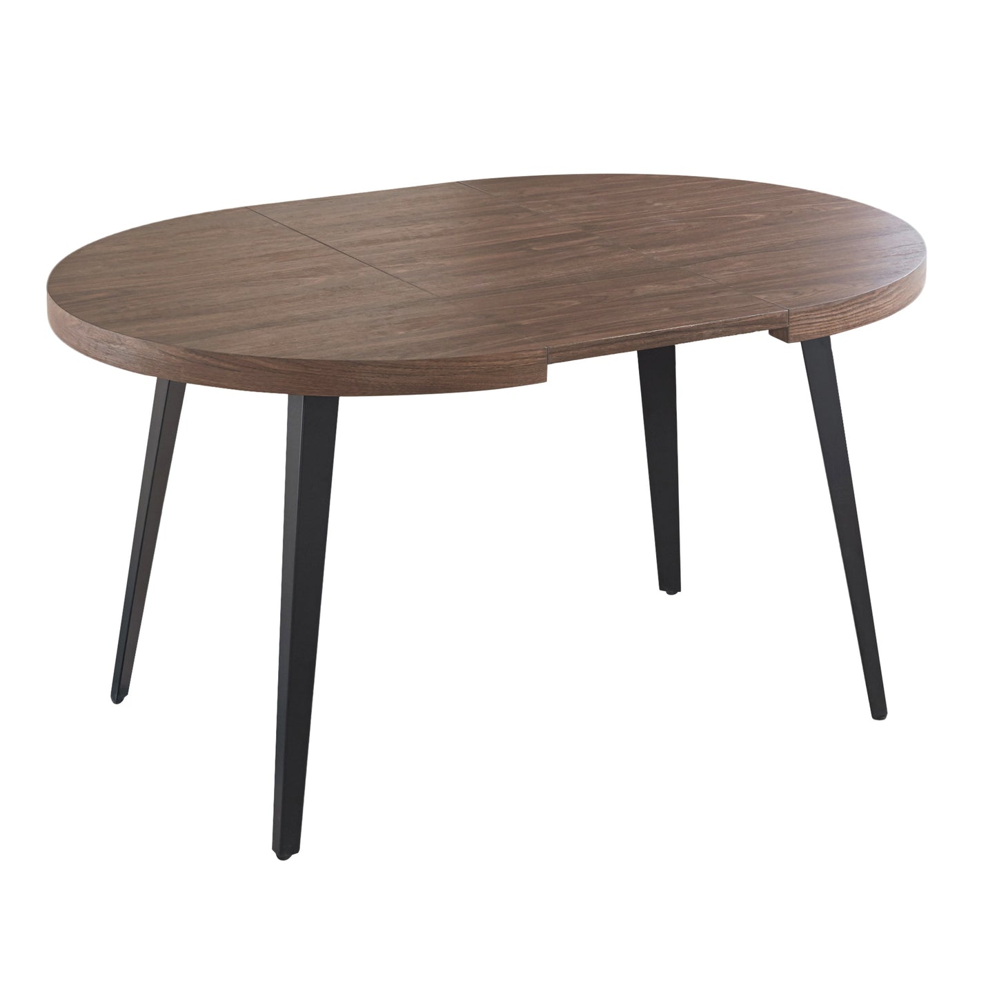 Extendable Dining Table – Metal Leg, MDF Top | Space-Saving Expandable Table for Home &amp; Office (Oak/Walnut/Black)