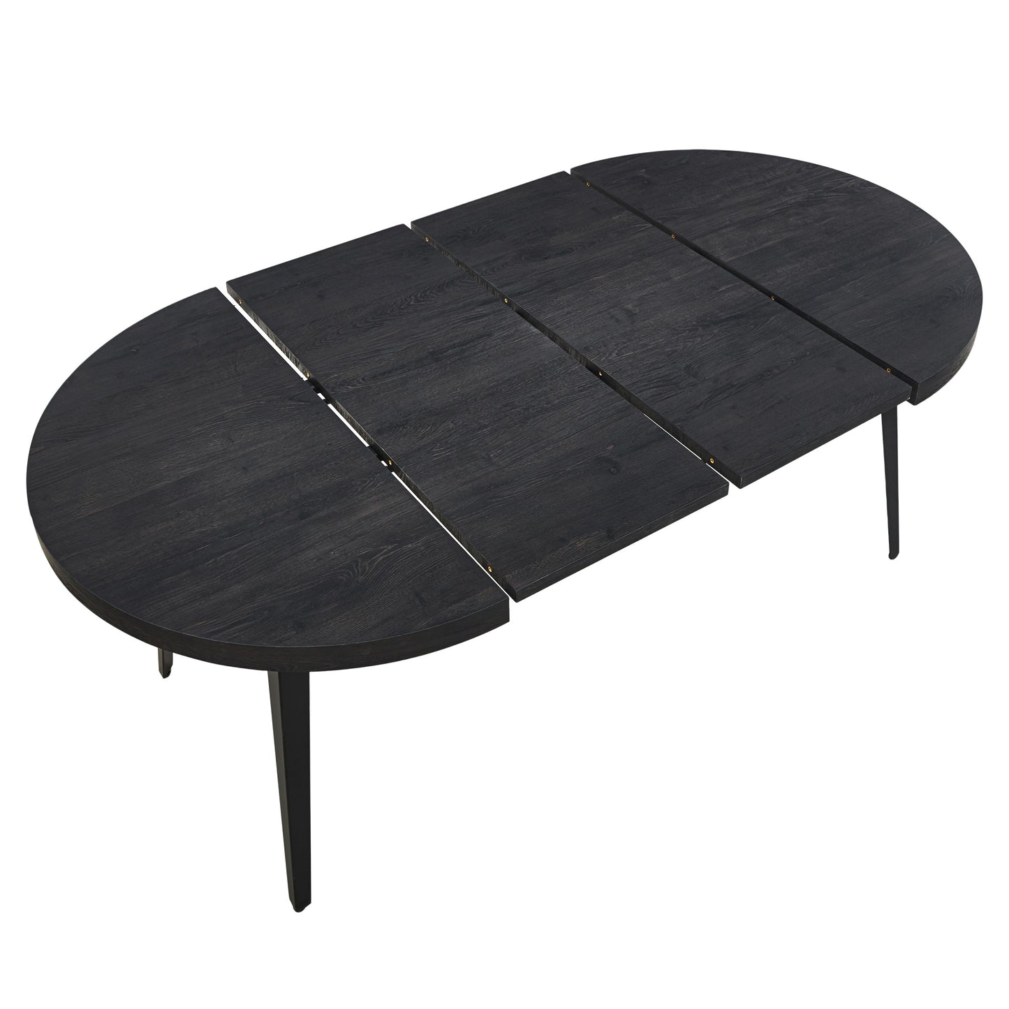 Extendable Dining Table – Metal Leg, MDF Top | Space-Saving Expandable Table for Home &amp; Office (Oak/Walnut/Black)