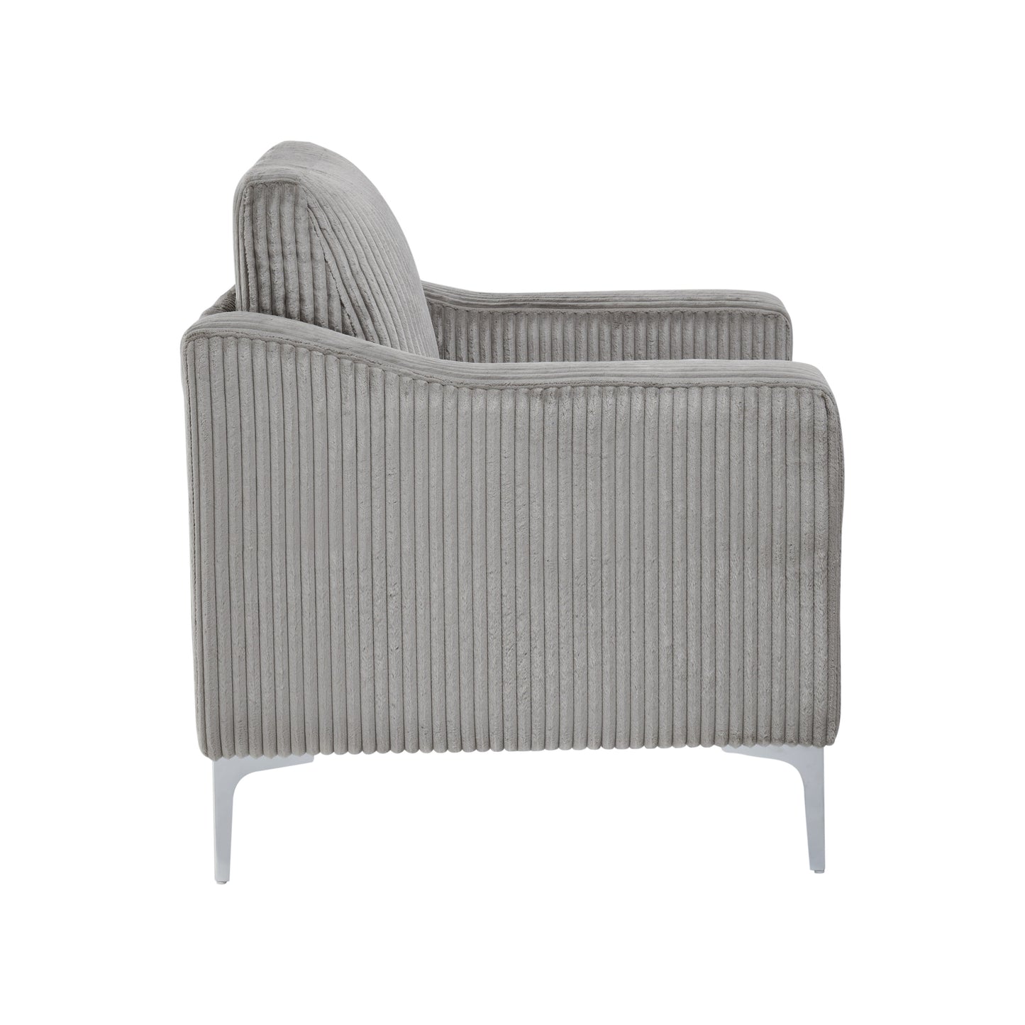 Lounge Sofa with Armrests & Modular Sectional Two-Seater Sofa | Soft Corduroy, Pocket Spring + Sinuous Spring, Easy Assembly – Beige/Gray