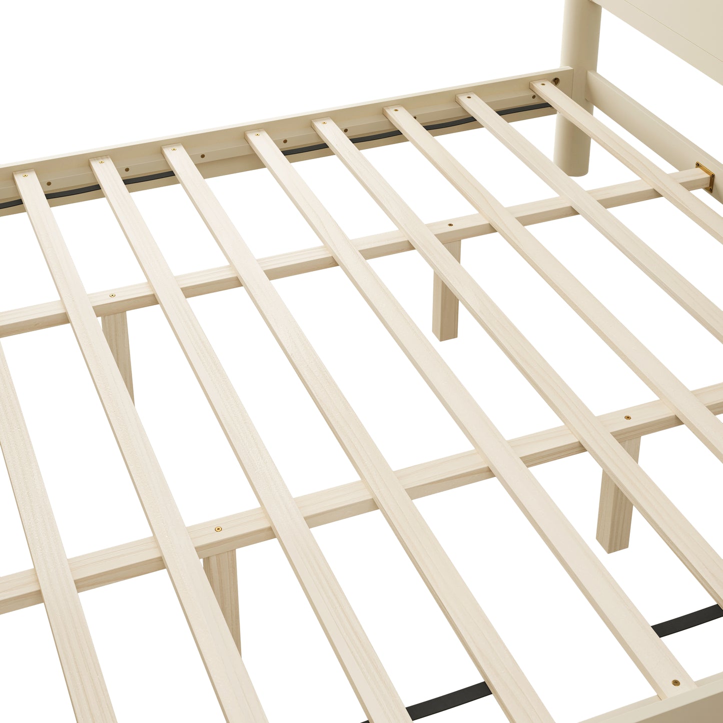 Wood Platform Bed with Headboard,Solid Wood Legs, Mattress Foundation with 10 Wooden Slats,No Box Spring Needed