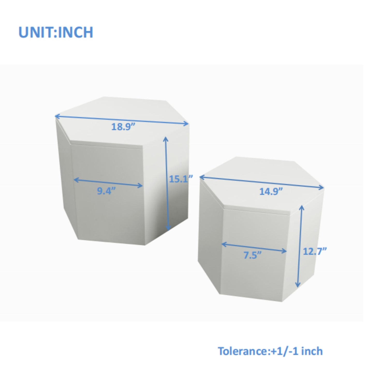 Nesting Tables Set - MDF, 2 Colors, Office & Bedroom